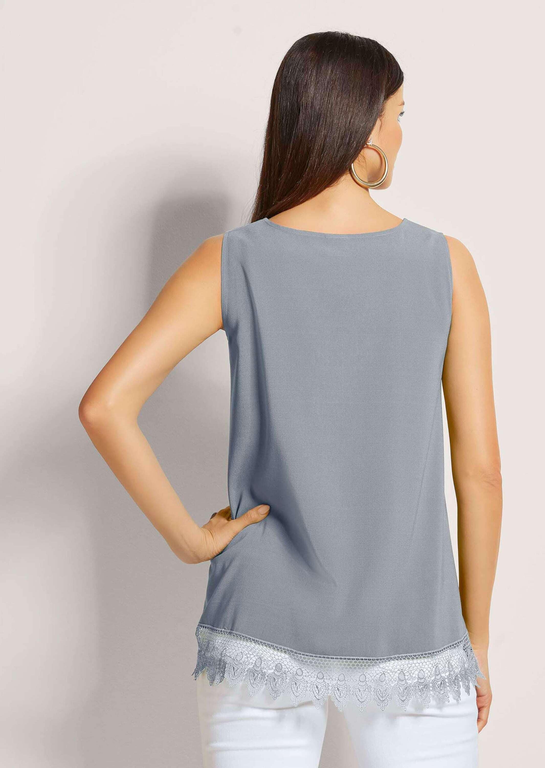 MADELEINE Blusentop »Blusentop Top mit Spitze«