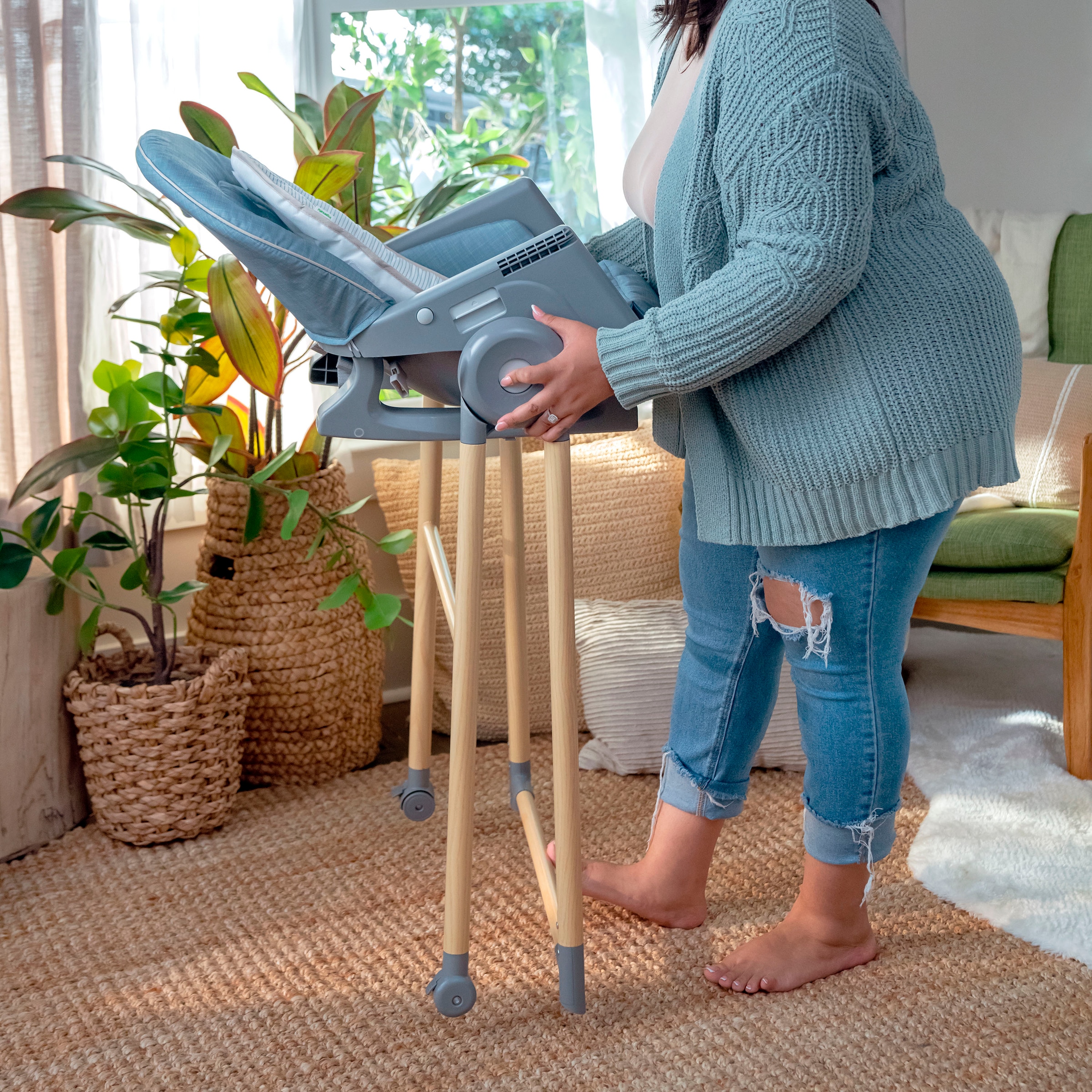 ingenuity Hochstuhl »Proper Positioner™ 7-in-1 Deluxe High Chair - Chambray«