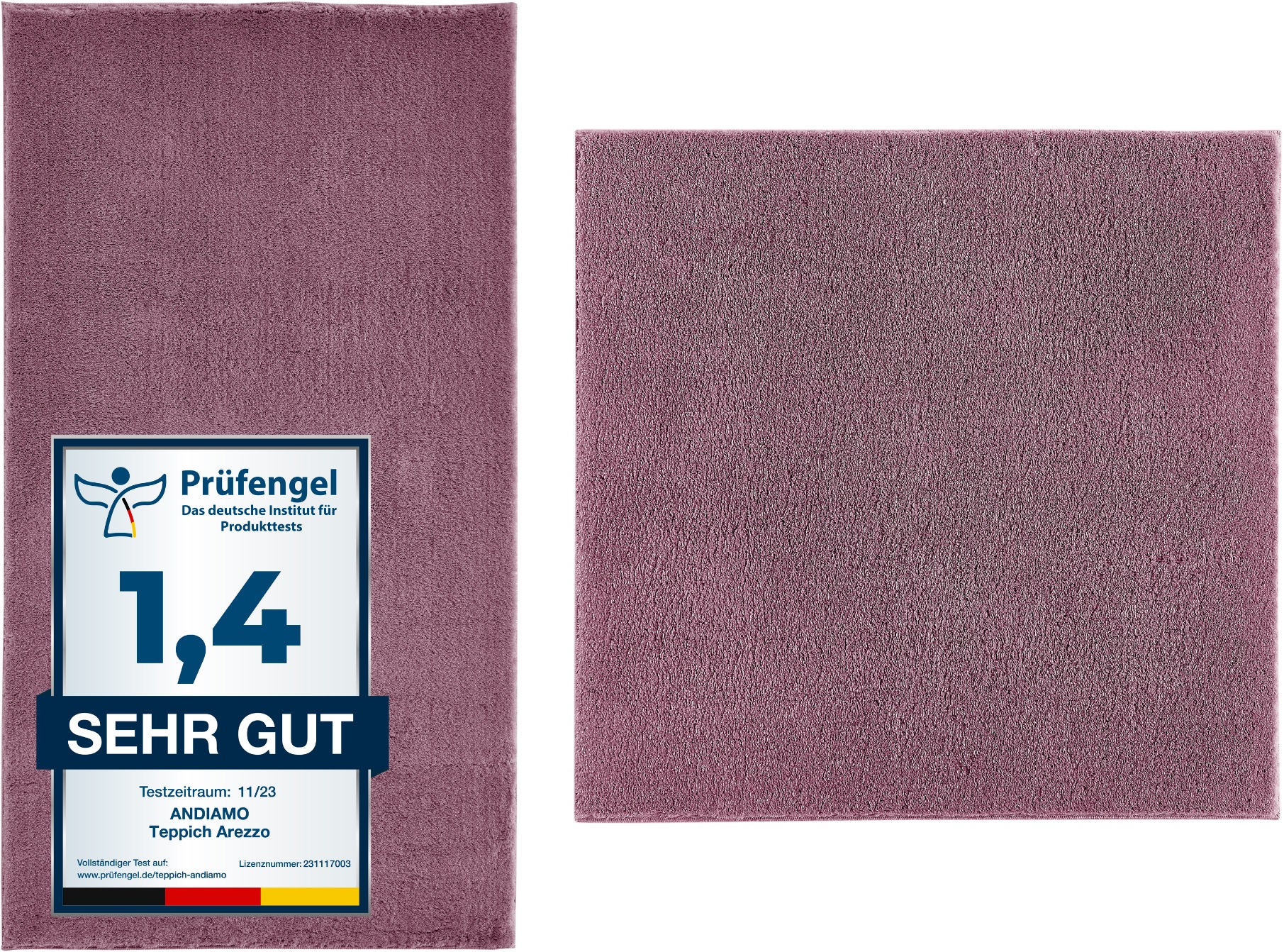 Andiamo Badematte "Arezzo" Höhe 16 mm rutschhemmend beschichtet fußbodenhei günstig online kaufen