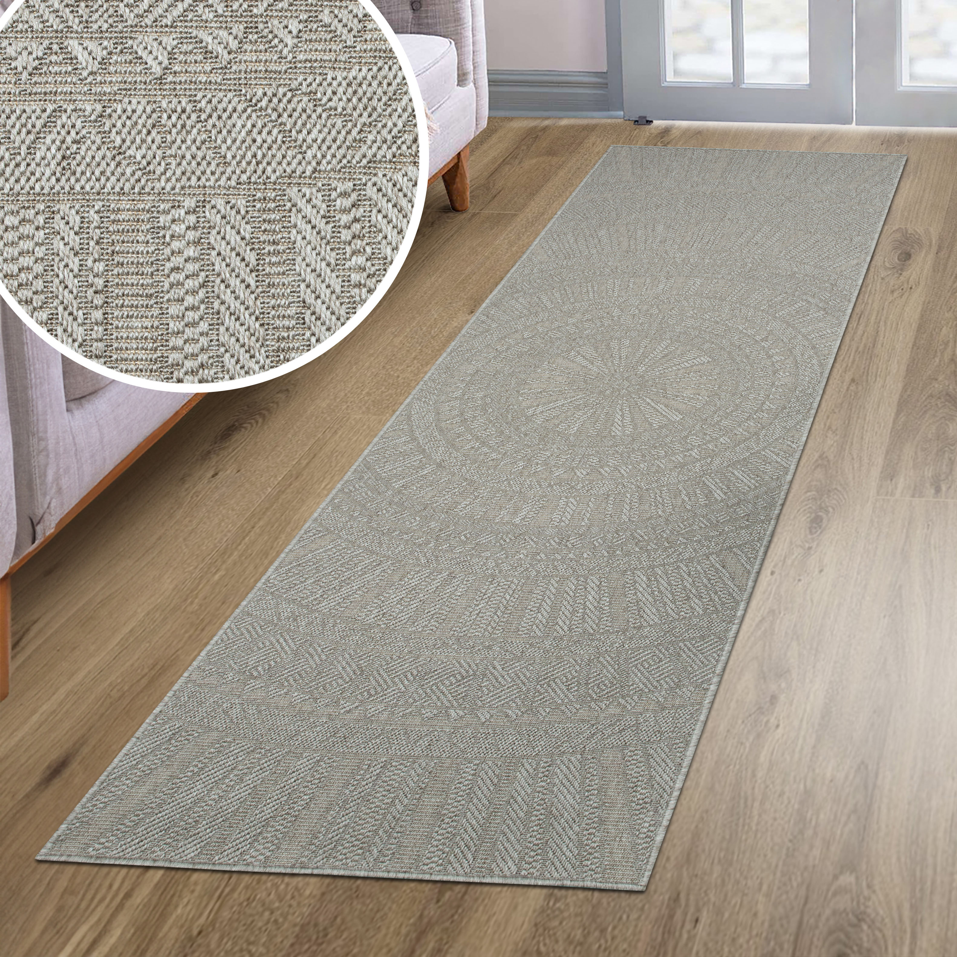 Bruno Banani Teppich "Solan, ethno, boho-inspiriert, In- und Outdoor geeignet" rechteckig 5 mm Höhe Mandala, Kreise, Küche, Wohnzimmer, Camping, Balkon