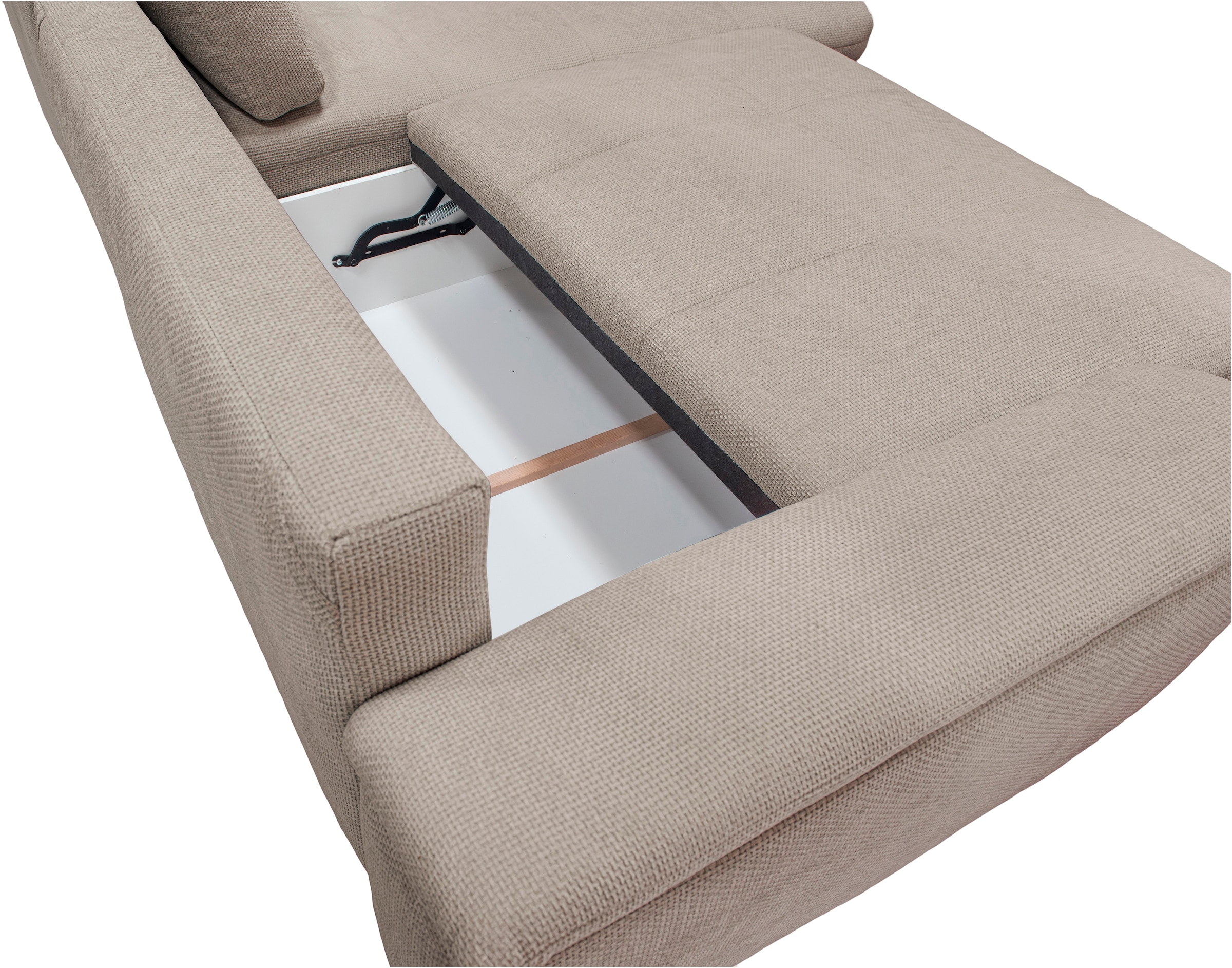 exxpo - sofa fashion Ecksofa »Casa Grande inkl. Bettfunktion, Bettkasten, OTTOs Choice, bequem«, L-Form, guter Sitzkomfort, grioße Liegefläche