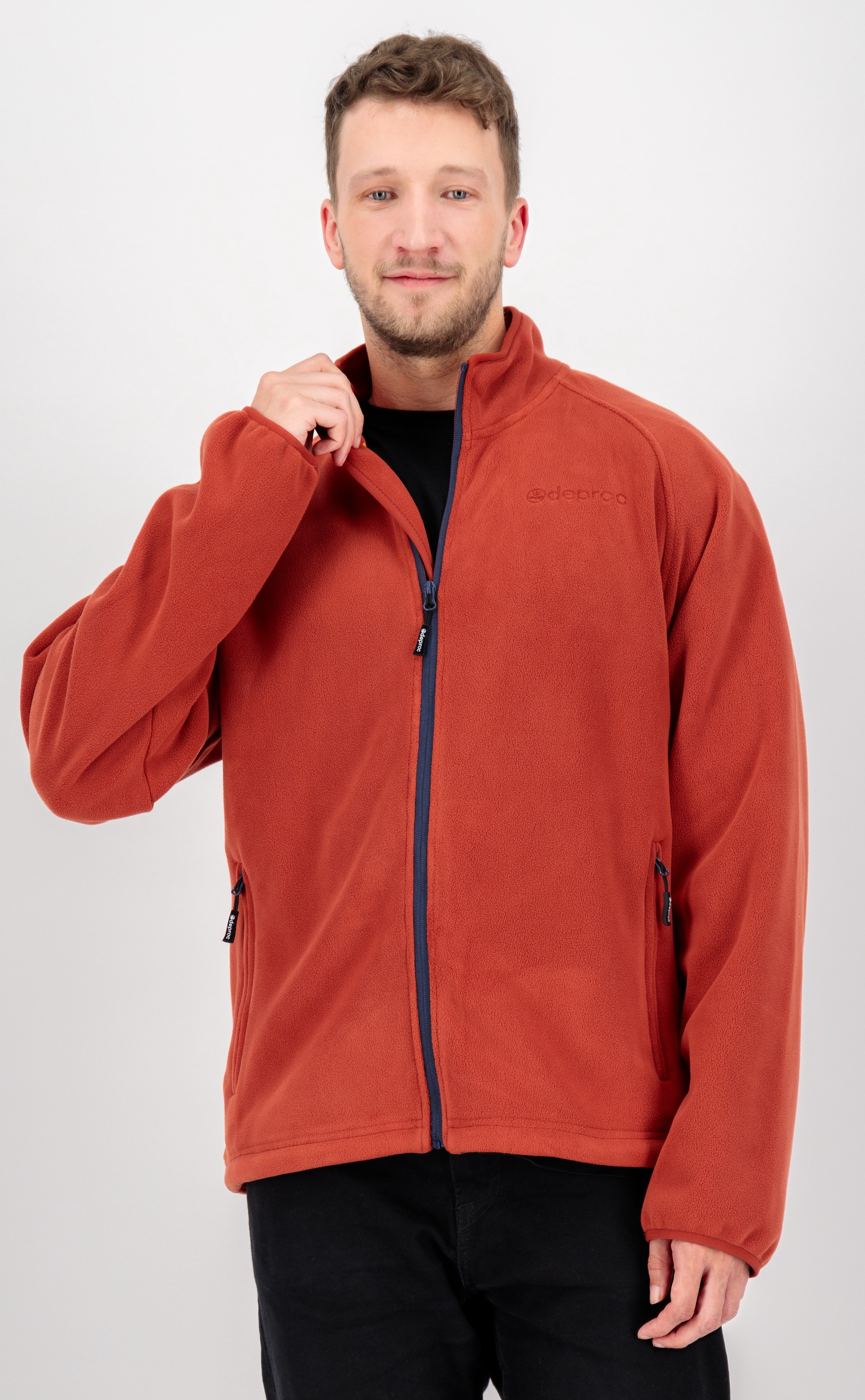 DEPROC Active Strickfleecejacke "WAWA BAY Wanderfleece Herren" auch in großen Größen erhältlich
