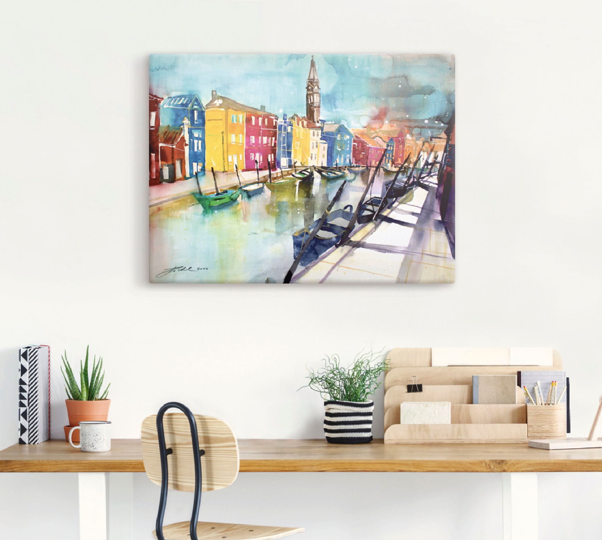 Artland "Venedig" Italien 1 Stk. tlg. auf Holzrahmen gespannt günstig online kaufen