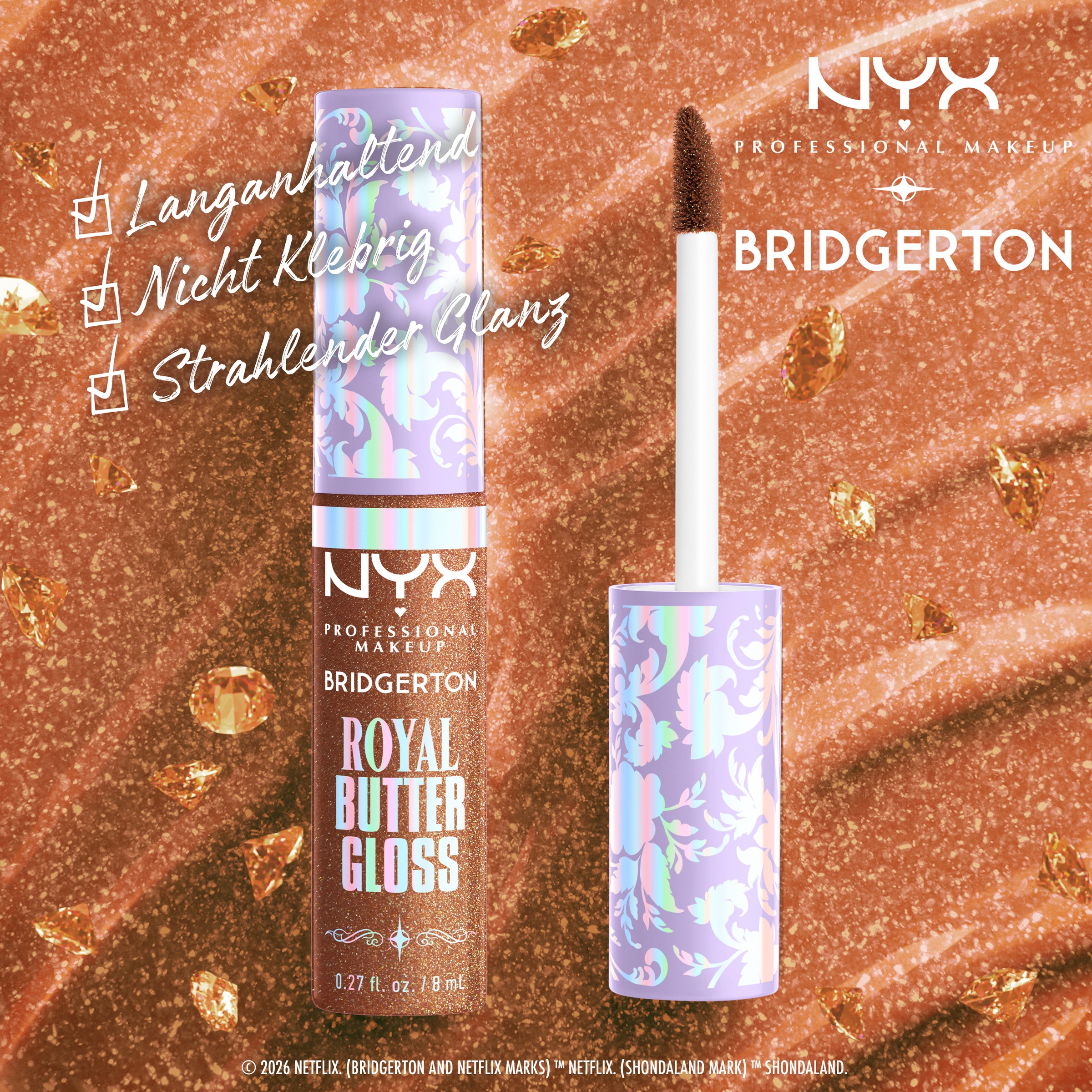 NYX PROFESSIONAL MAKEUP Schmink-Set »BRIDGERTON ROYAL TREASURES LIP KIT« Royal Butter Gloss und Royal Lip Liner