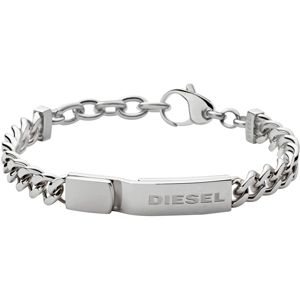 Diesel Armband »Schmuck Edelstahl Armschmuck Panzerkette ID Armband Stacked«