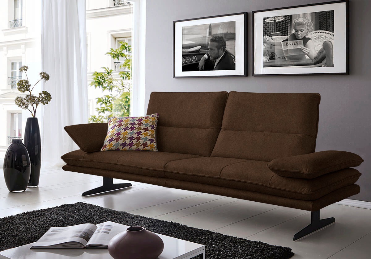 W.SCHILLIG 2,5-Sitzer »broadway, Designsofa mit tollem Sitzkomfort«, Sitztiefenverstellung, Kopfteil- & Seitenteilverstellung, Breite 216cm