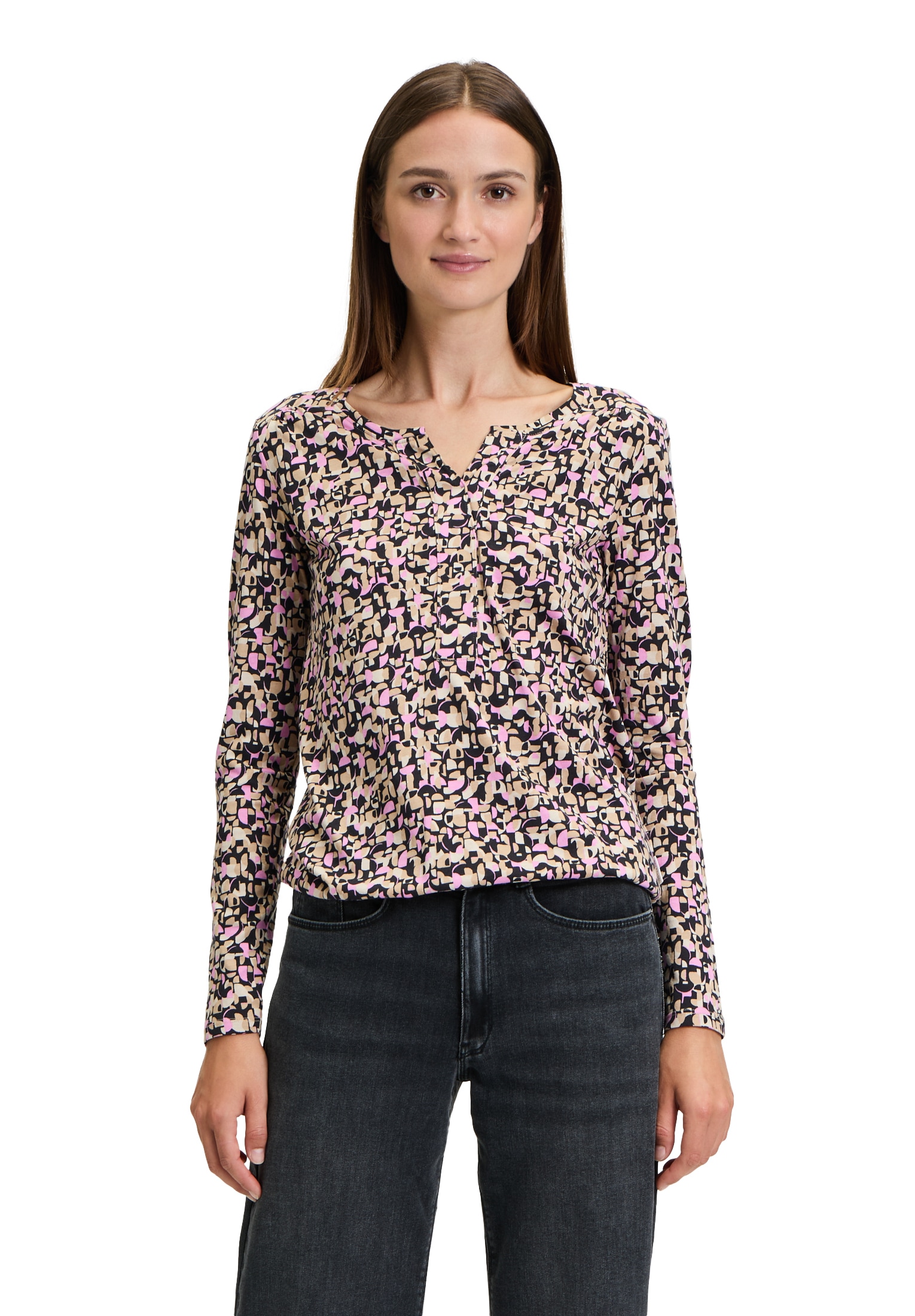 Kurzarmshirt »Betty & Co Casual-Shirt mit Gummizug«, Druck