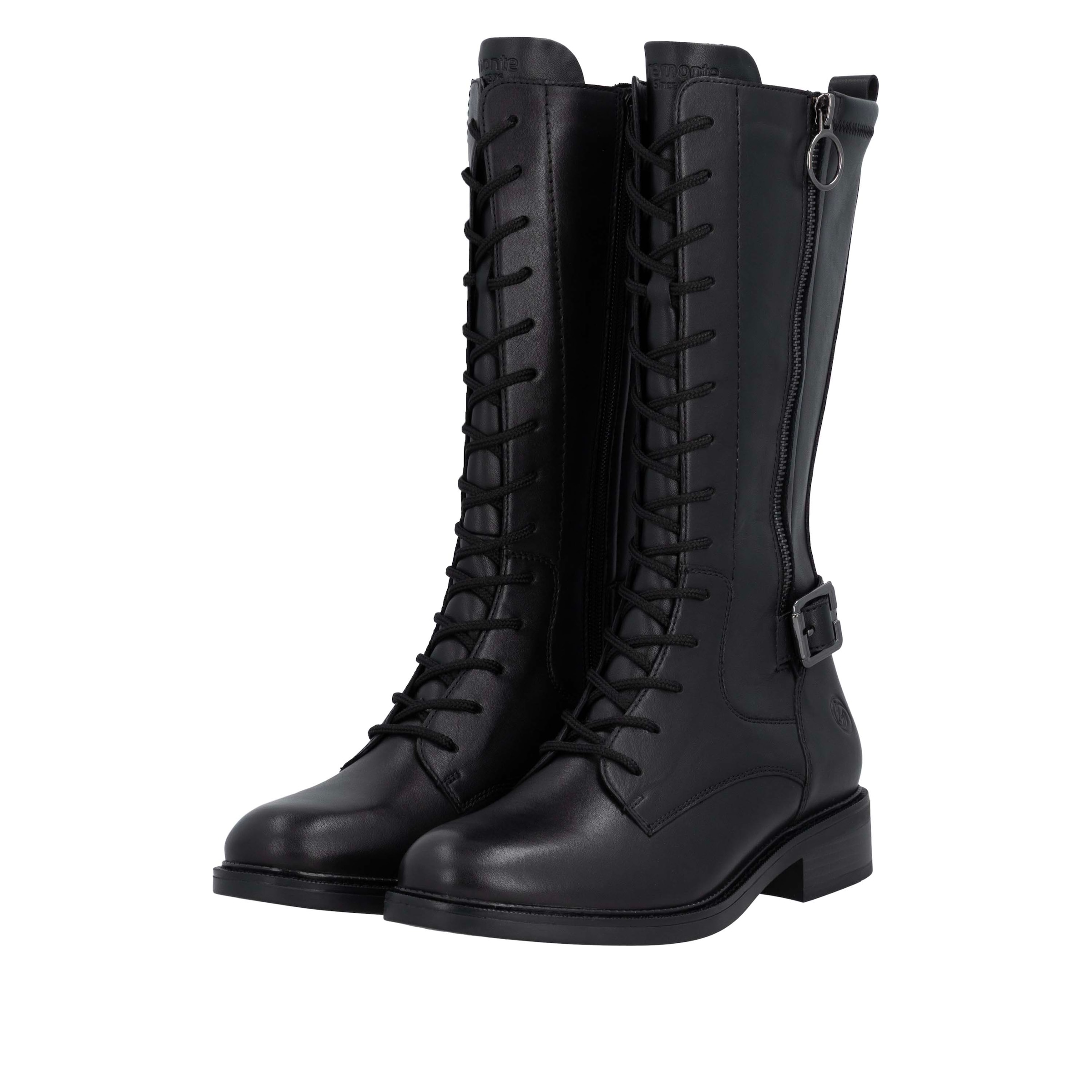 Remonte Schnürstiefel  Stiefel mit Reißverschluss und Zierschnalle