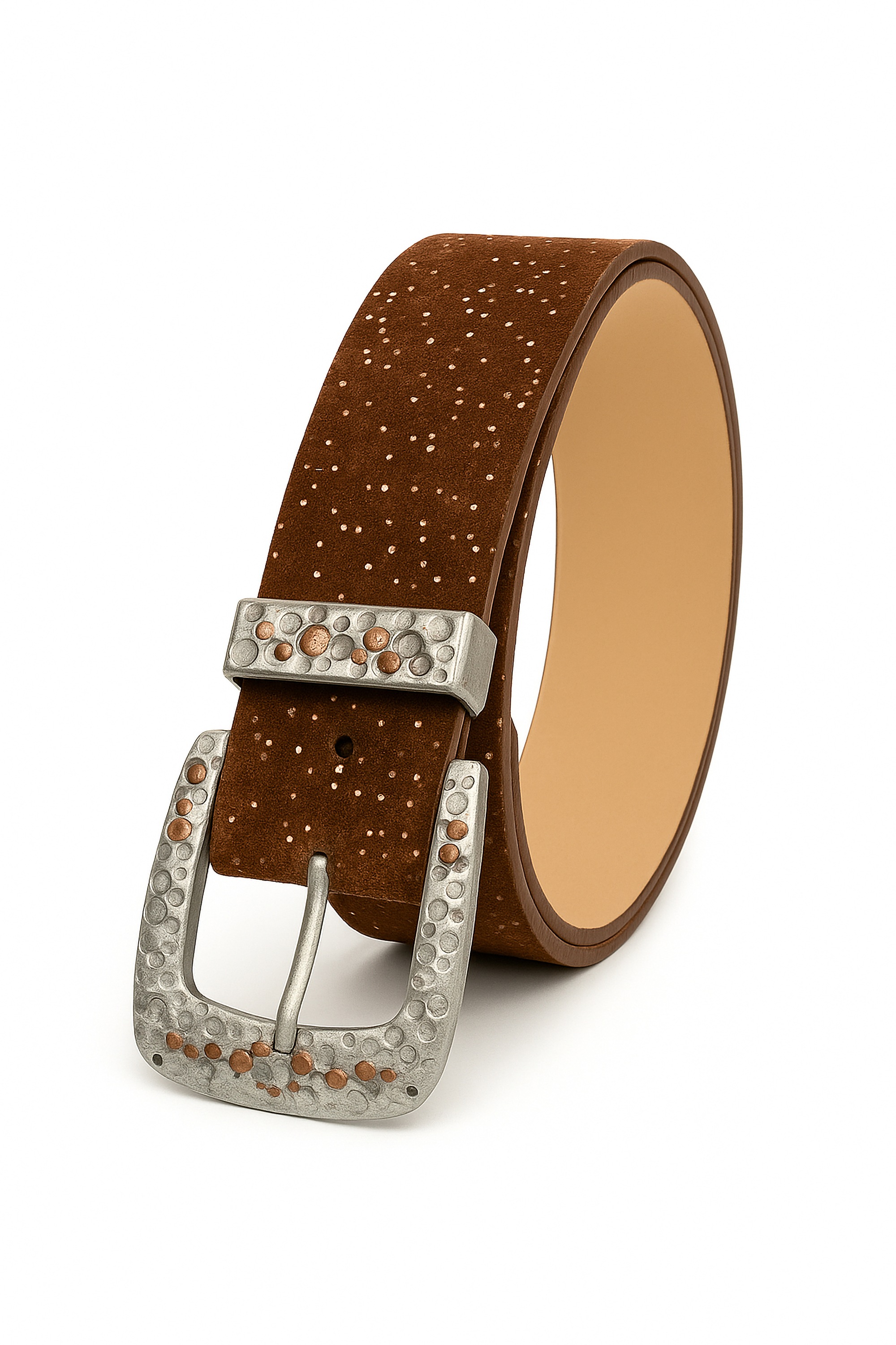 COLLEZIONE ALESSANDRO Ledergürtel "Sparkle" aus echtem Leder, mit silbernen Punkten