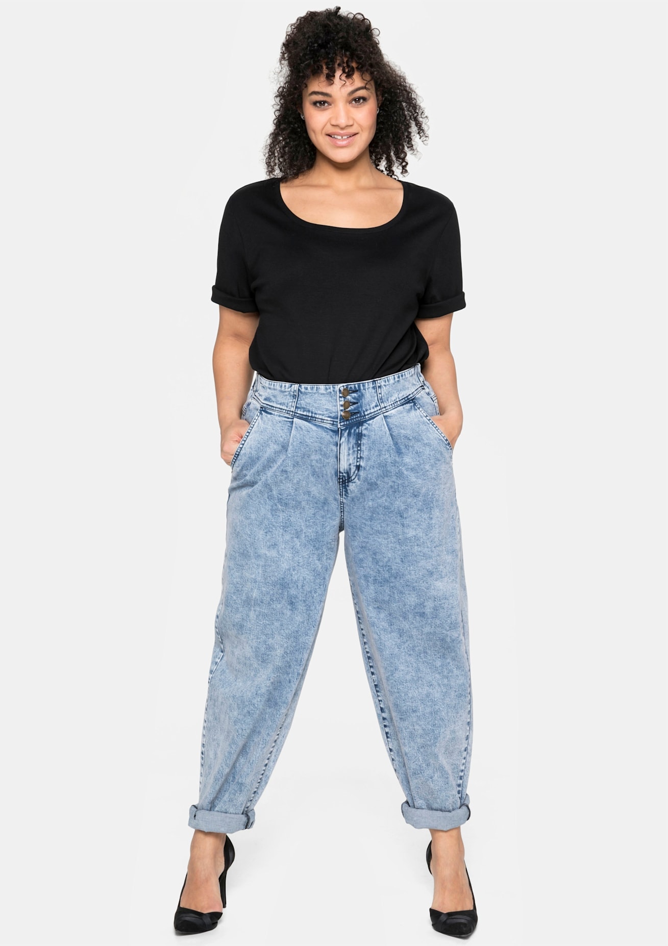 Sheego Kurzarmshirt "T-Shirt", 1 Stk. günstig online kaufen