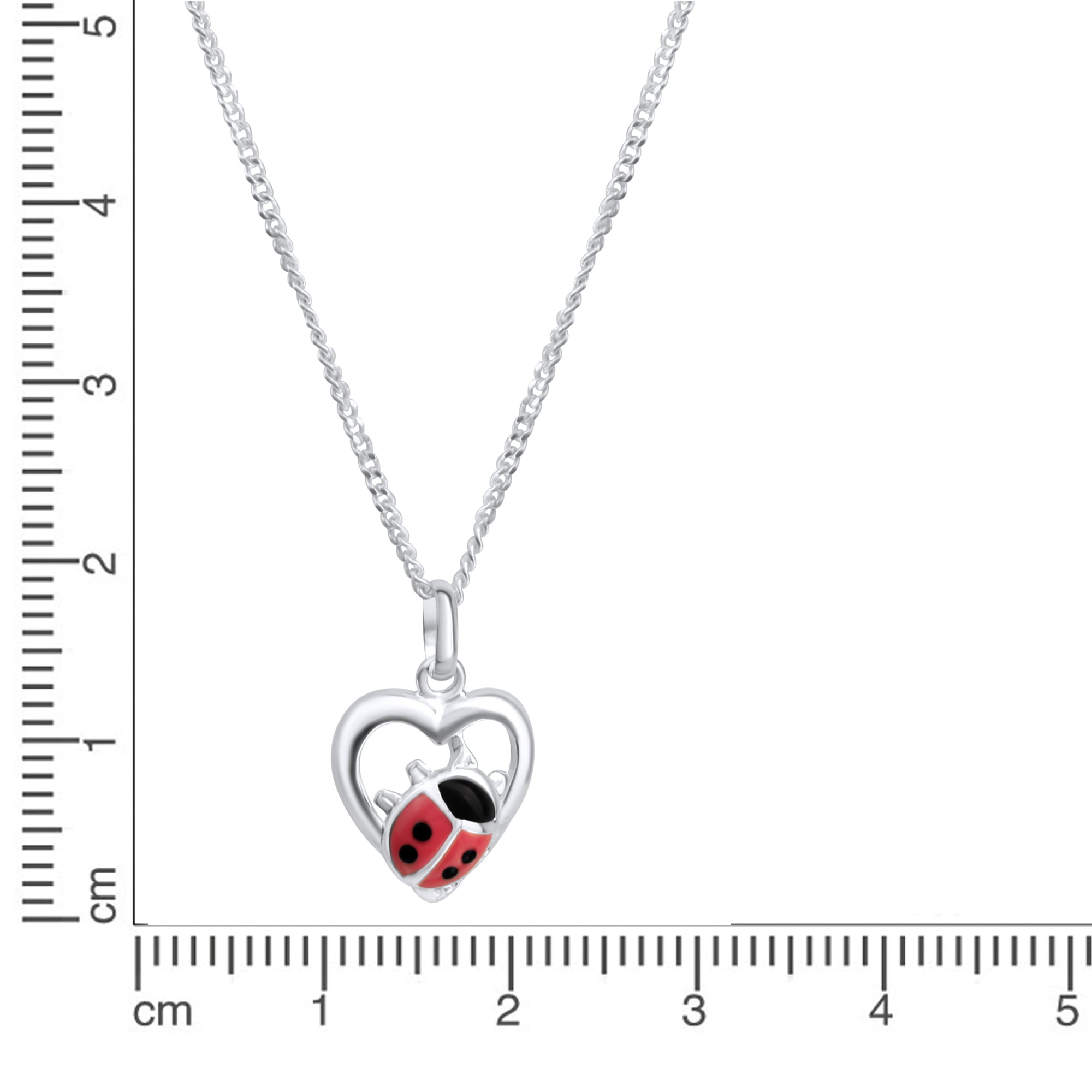 Zeeme Kette mit Anhänger »925 Silber Marienkäfer- und Herz-Motiv«
