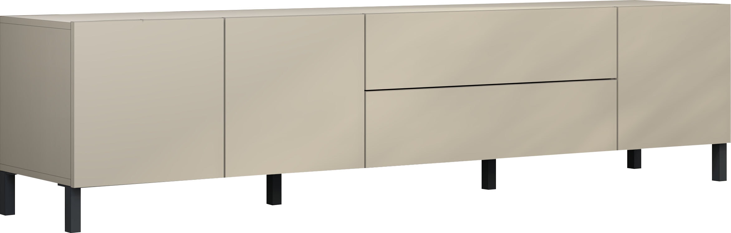 borchardt Möbel Lowboard, Metallfüße, grifflose Optik