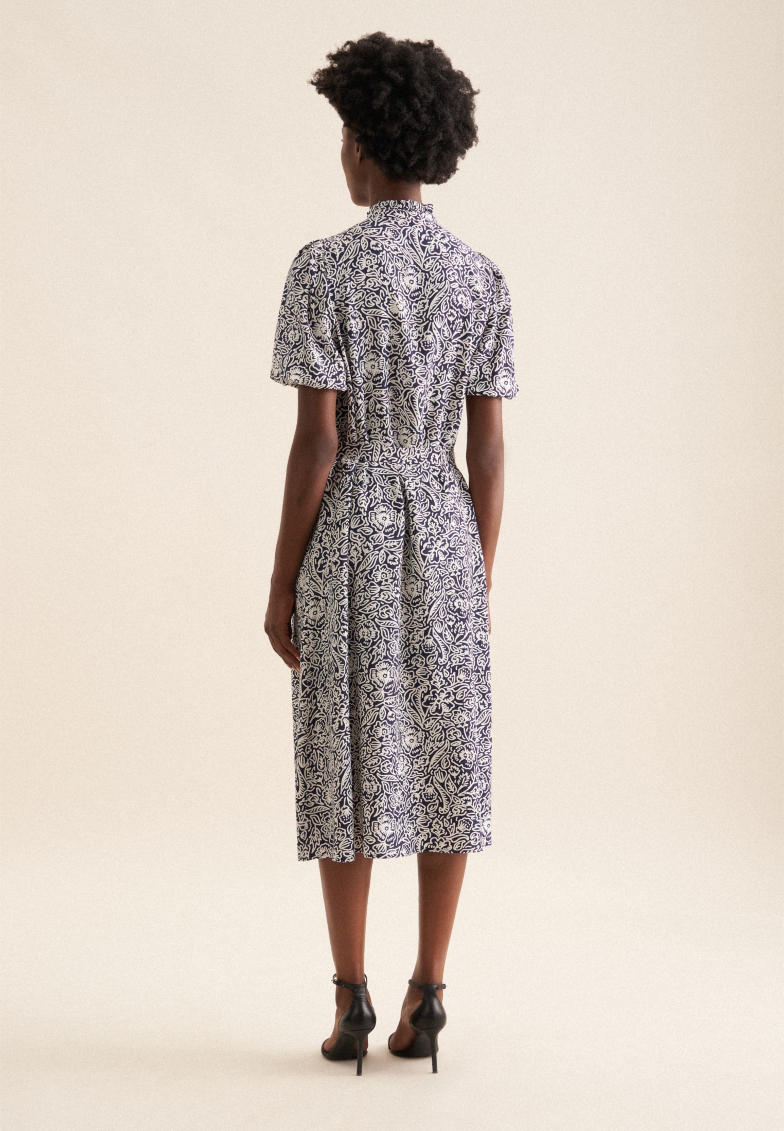 seidensticker Sommerkleid "Schwarze Rose" 1/2 Rundhals Floral günstig online kaufen