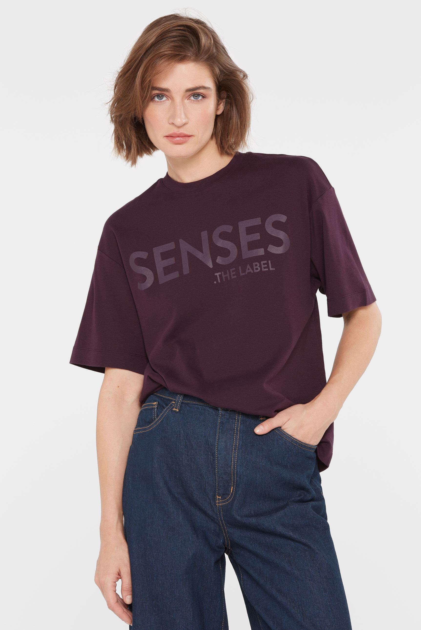 SENSES.THE LABEL Rundhalsshirt, aus Baumwolle günstig online kaufen