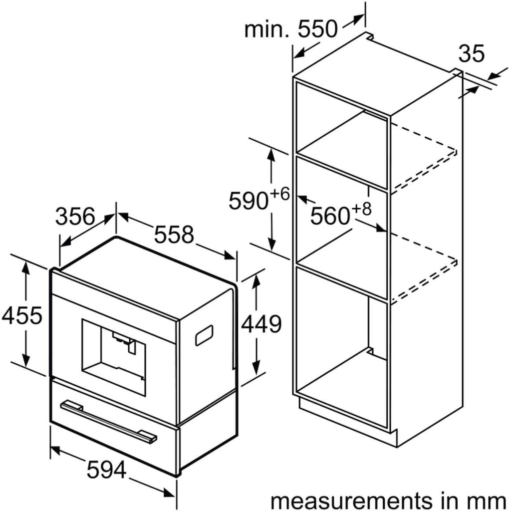 BOSCH Einbau-Kaffeevollautomat »CTL636EB6«