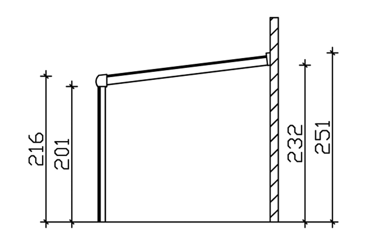Skanholz Terrassendach »Garda«, BxT: 648x257