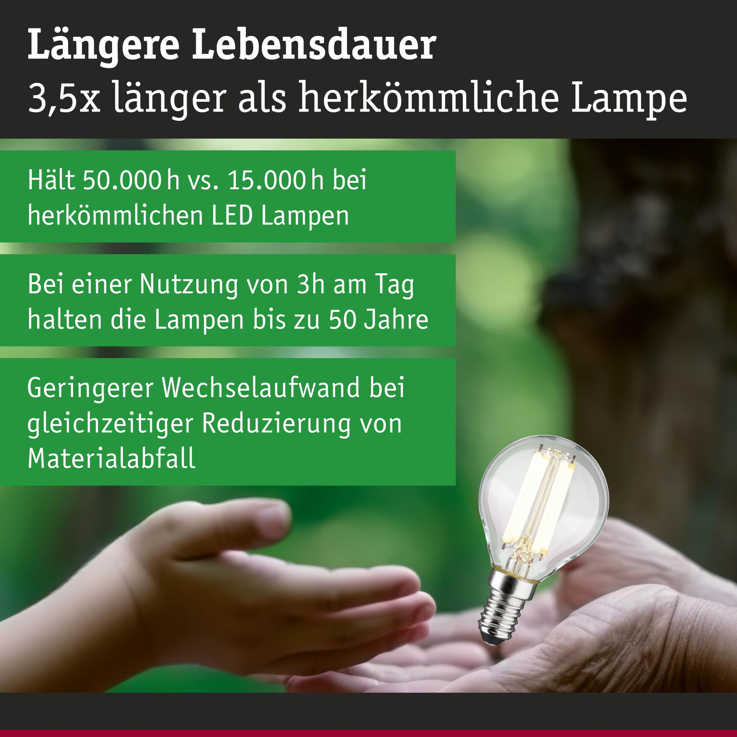Paulmann LED-Leuchtmittel »Eco-Line Tropfen 840lm 4W 4000K klar 230V« E14 1 Stk. Neutralweiß
