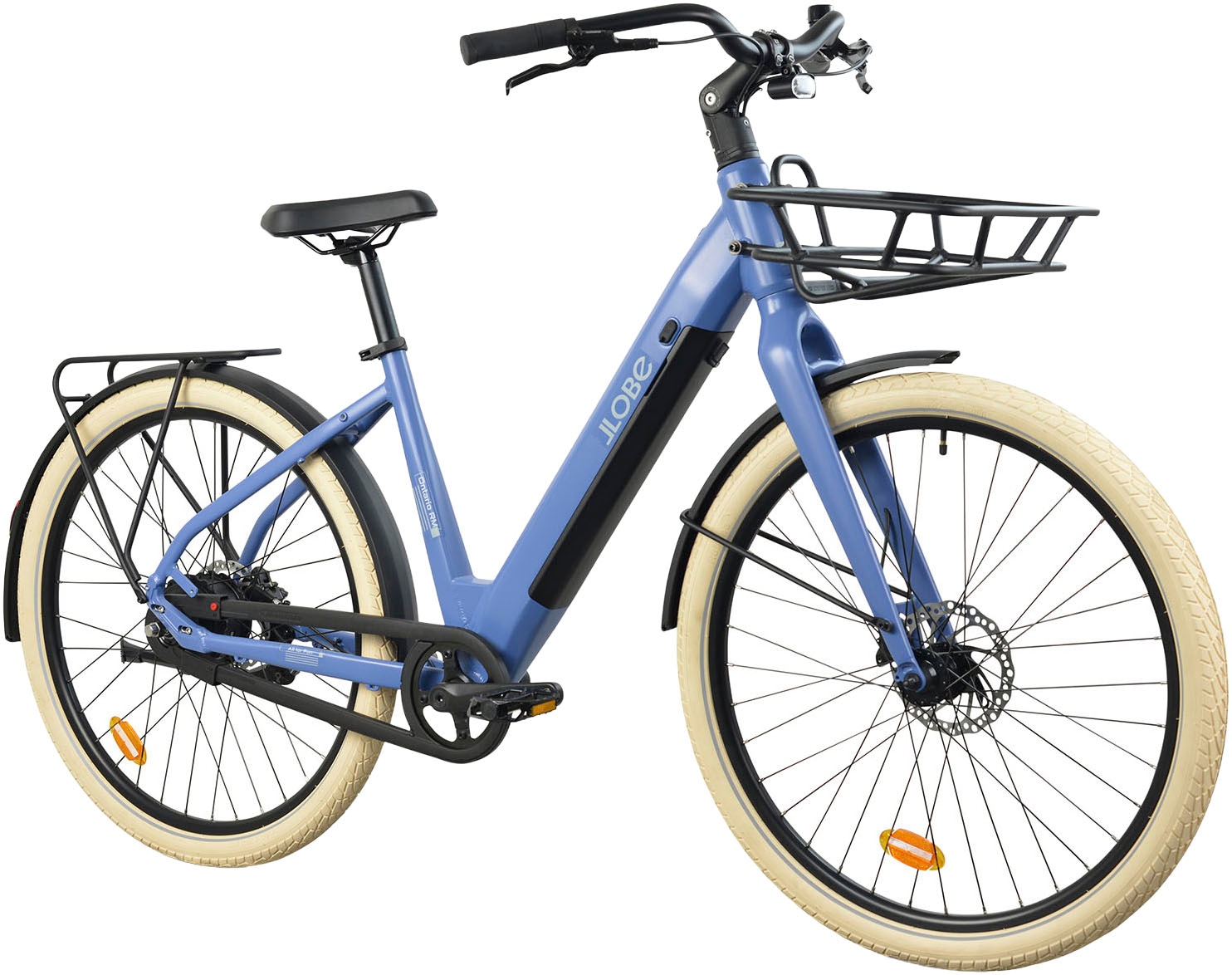 LLobe »CityVenture E-Bike 27,5" Ontario RM, blau« 2 Gang Nabenschaltung Heckmotor 250 W