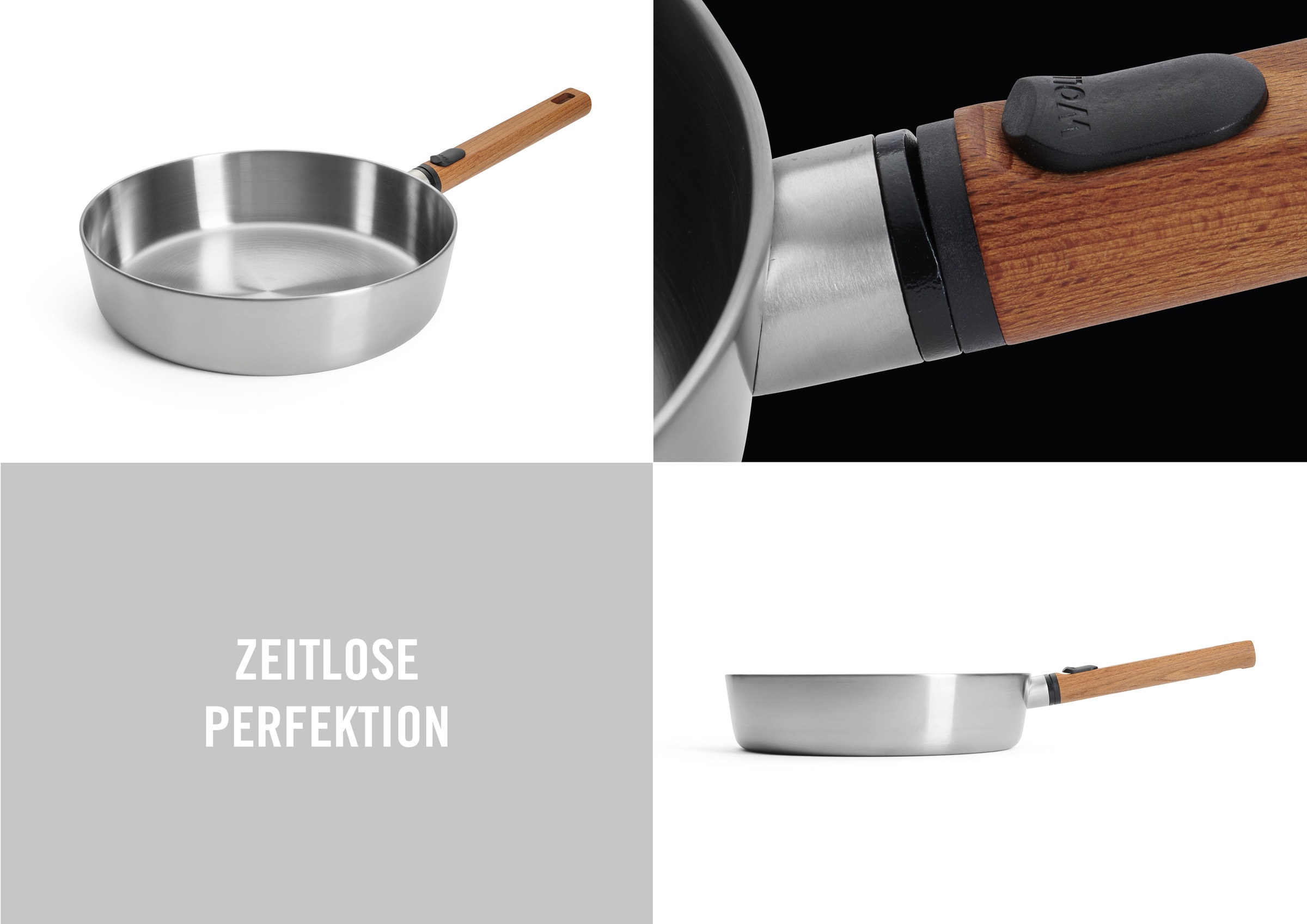 WOLL Schmorpfanne »Logic Steel«, Edelstahl 18/10, (1 tlg.), 5-Schicht-Aufbau