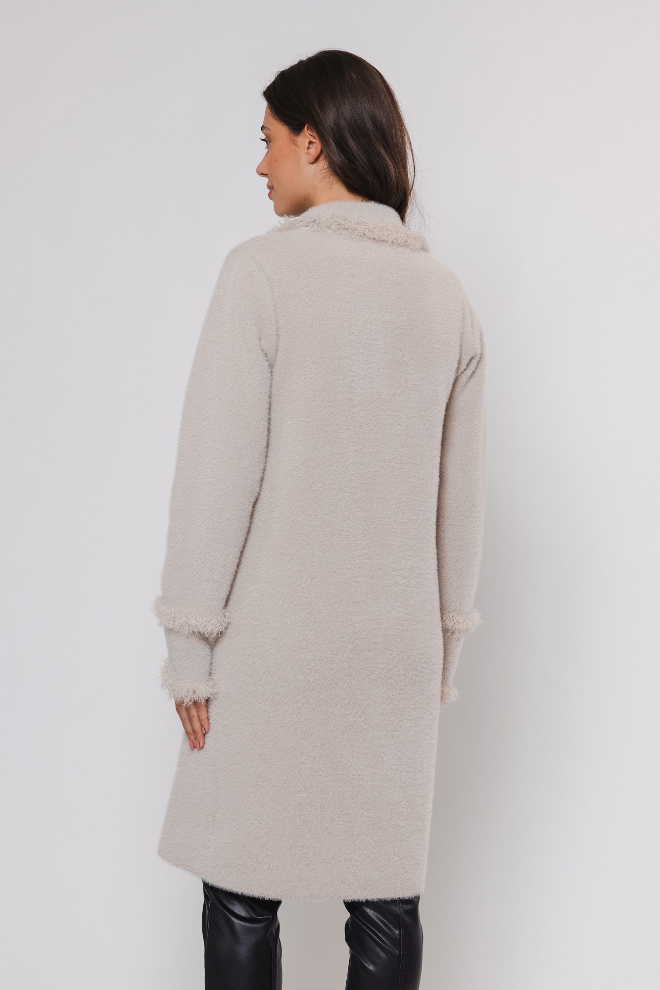 Rino & Pelle Longstrickjacke »CATENA«, mit Fransendetails und Knöpfen