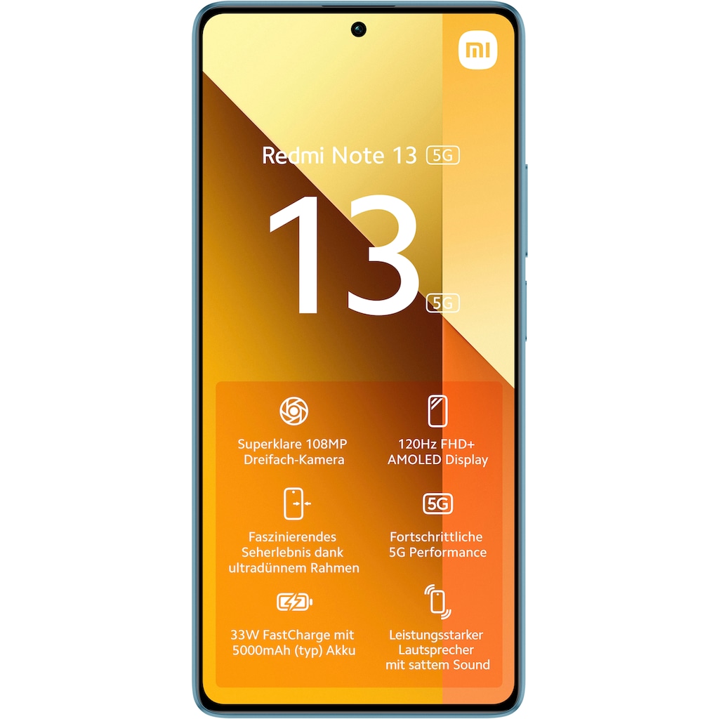 Xiaomi Smartphone »Redmi Note 13 5G 256Gb«, Ocean Teal, 16,94 cm/6,67 Zoll, 256 GB Speicherplatz, 108 MP Kamera