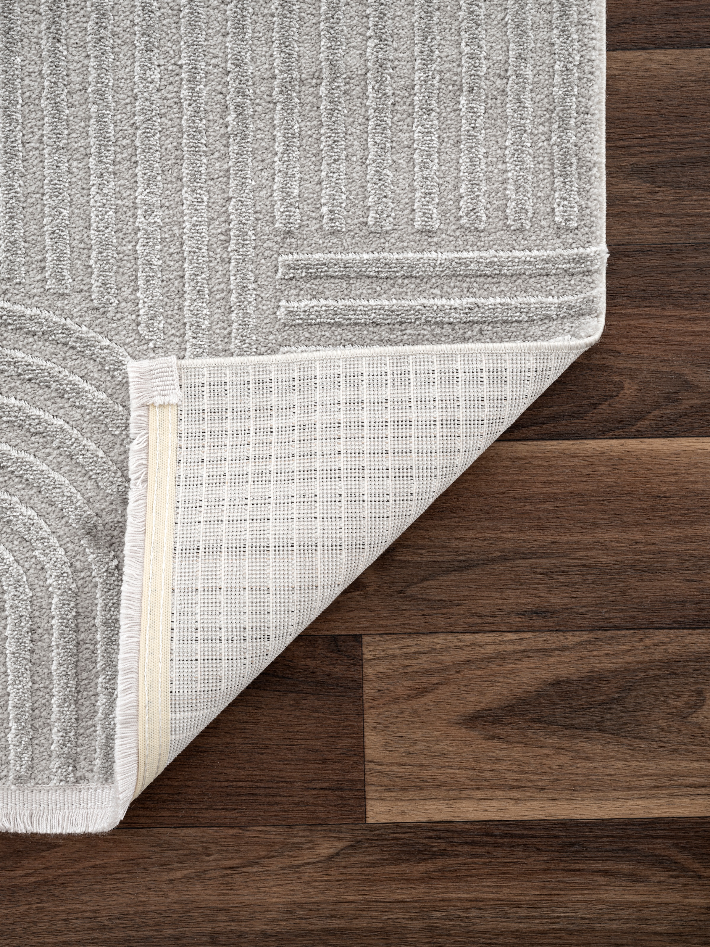 OTTO home Teppich »Jonnis, mit Fransen, Boho-Design, Scandi, Designteppich« rechteckig 9 mm Höhe Hoch-Tief, 3D Optik, skandinavischer Stil, Wohnzimmer, Schlafzimmer