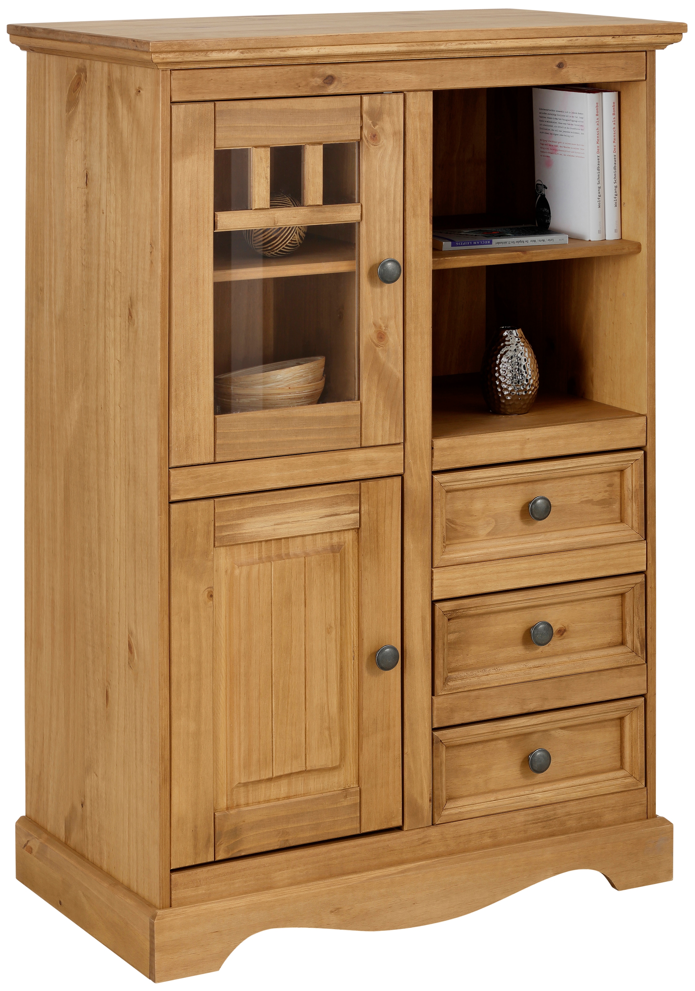 Home affaire Highboard "Melissa", Vitrine, Breite 80 cm günstig online kaufen