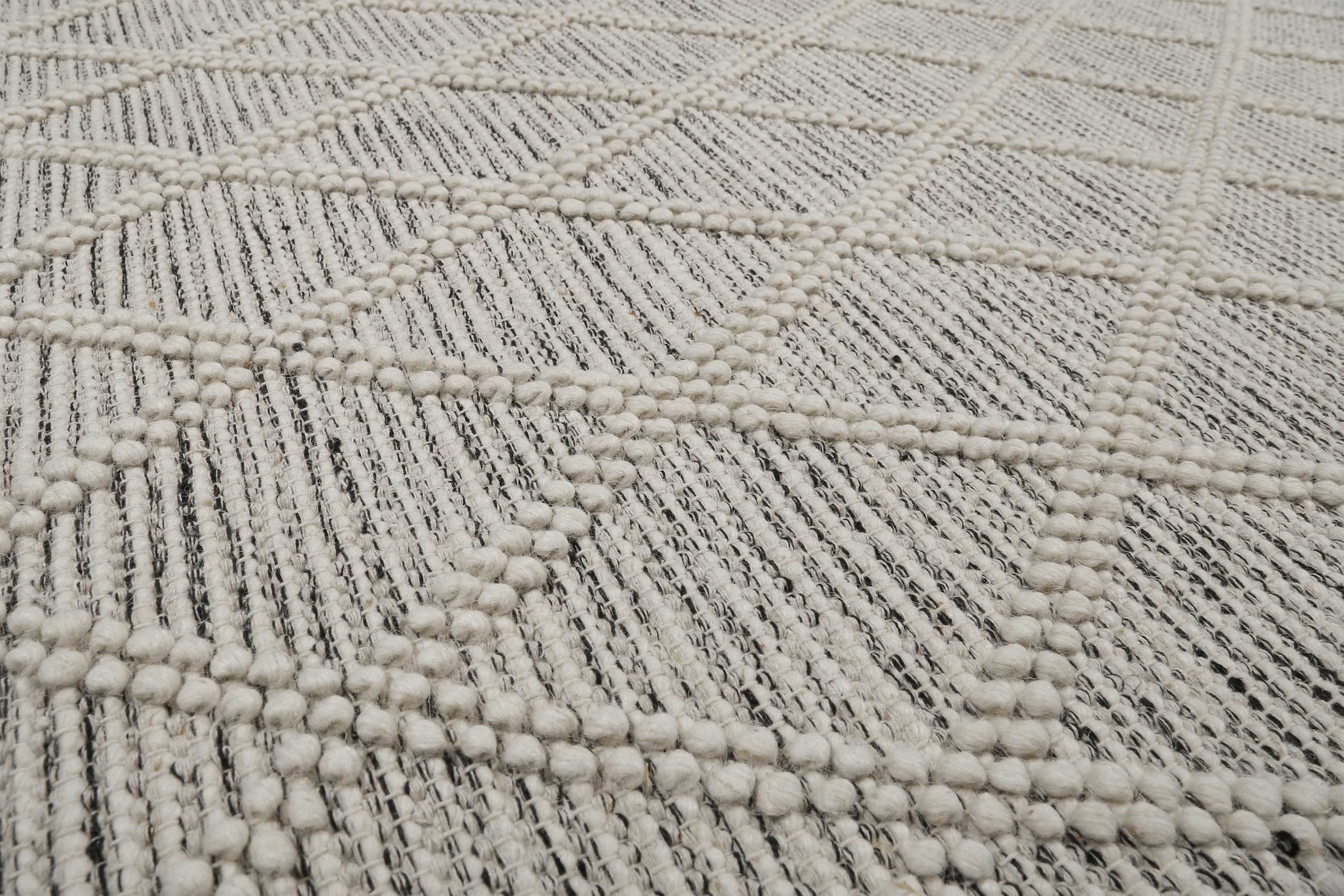 Esprit Teppich »Amy« rechteckig 8 mm Höhe Wollteppich, handgewebt, kurzflor, natürlich, geometrisch, schlicht