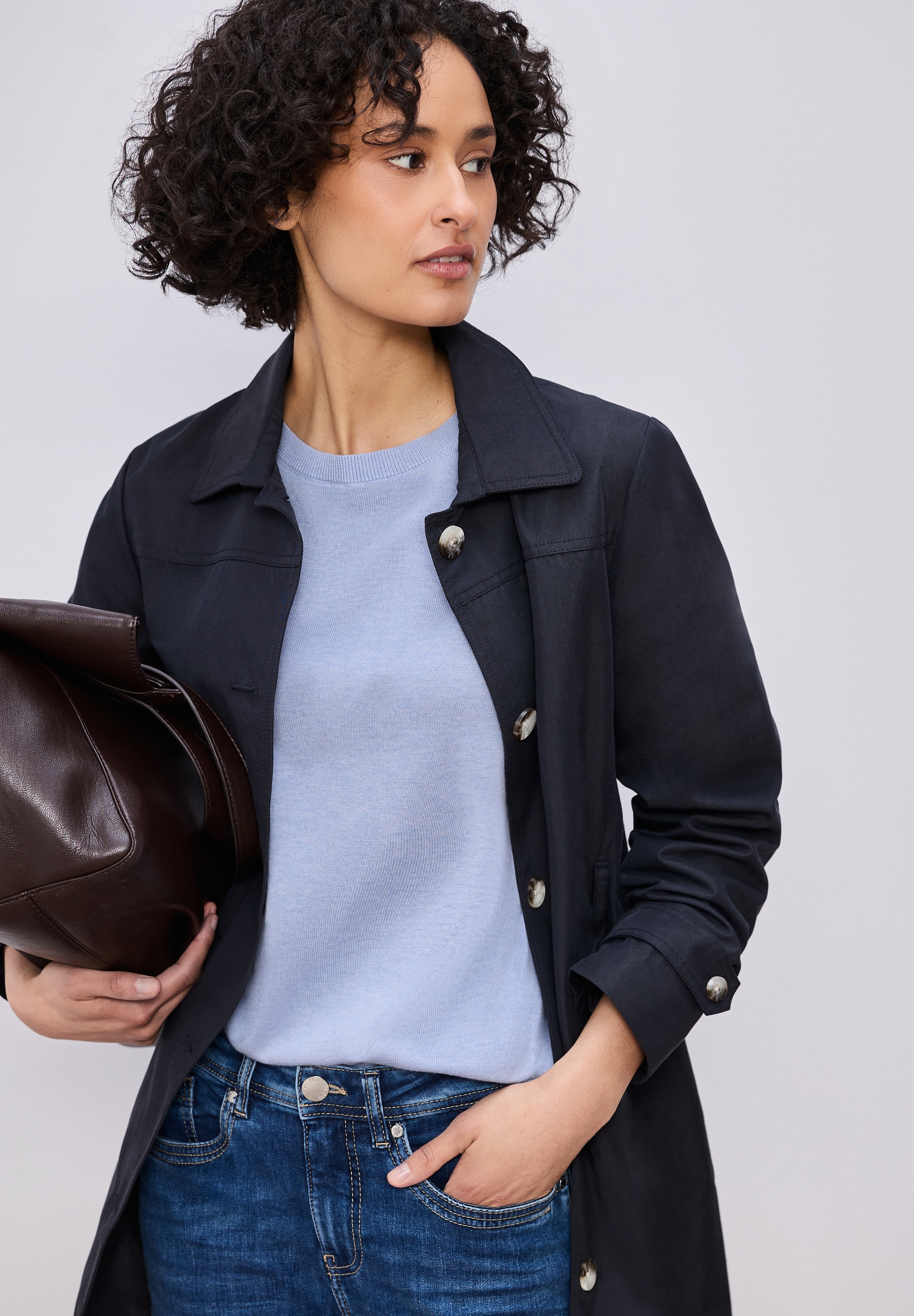 STREET ONE Rundhalspullover Rundhalsausschnitt günstig online kaufen