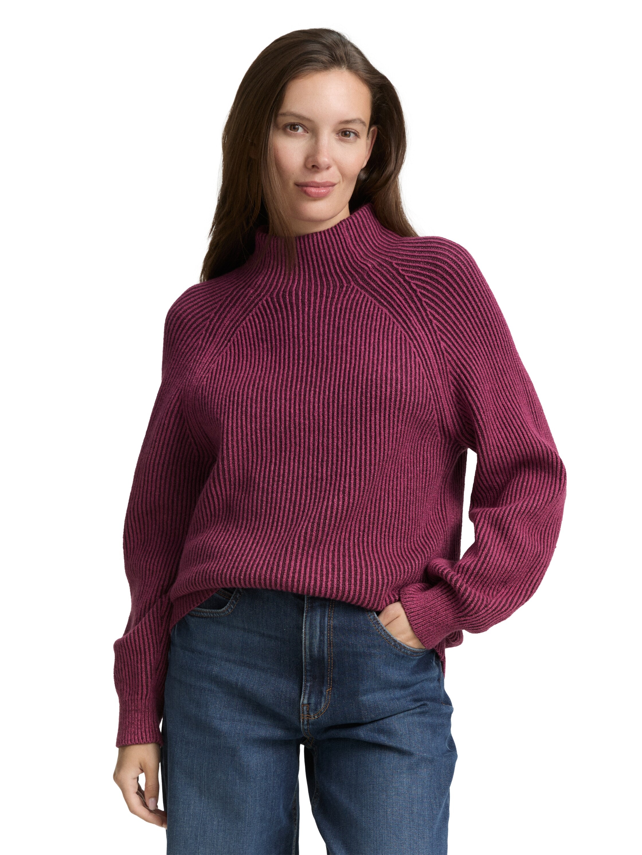 TOM TAILOR Strickpullover mit Rippstruktur günstig online kaufen
