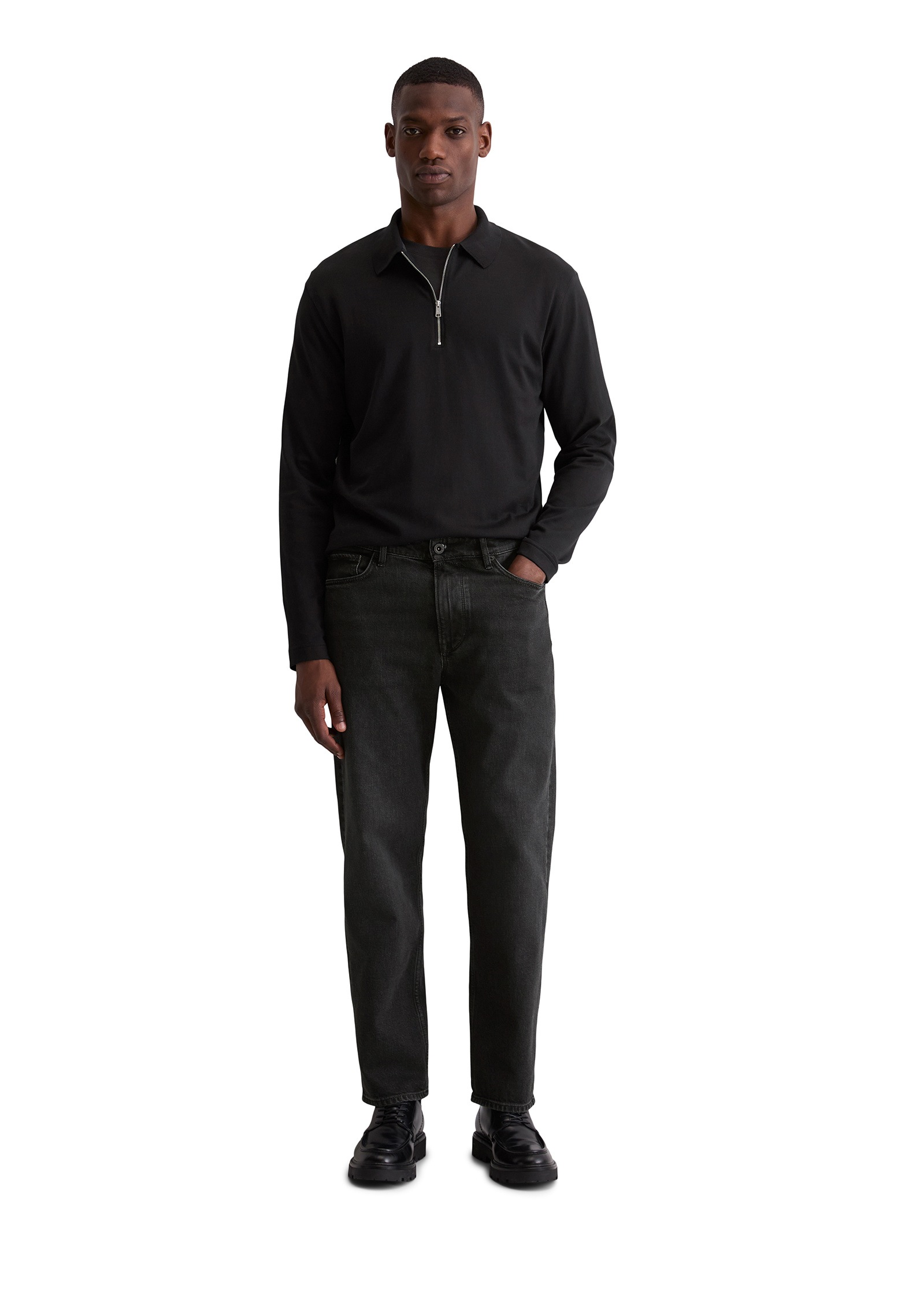 Marc O'Polo Langarmshirt »mit Flachstrickkragen«