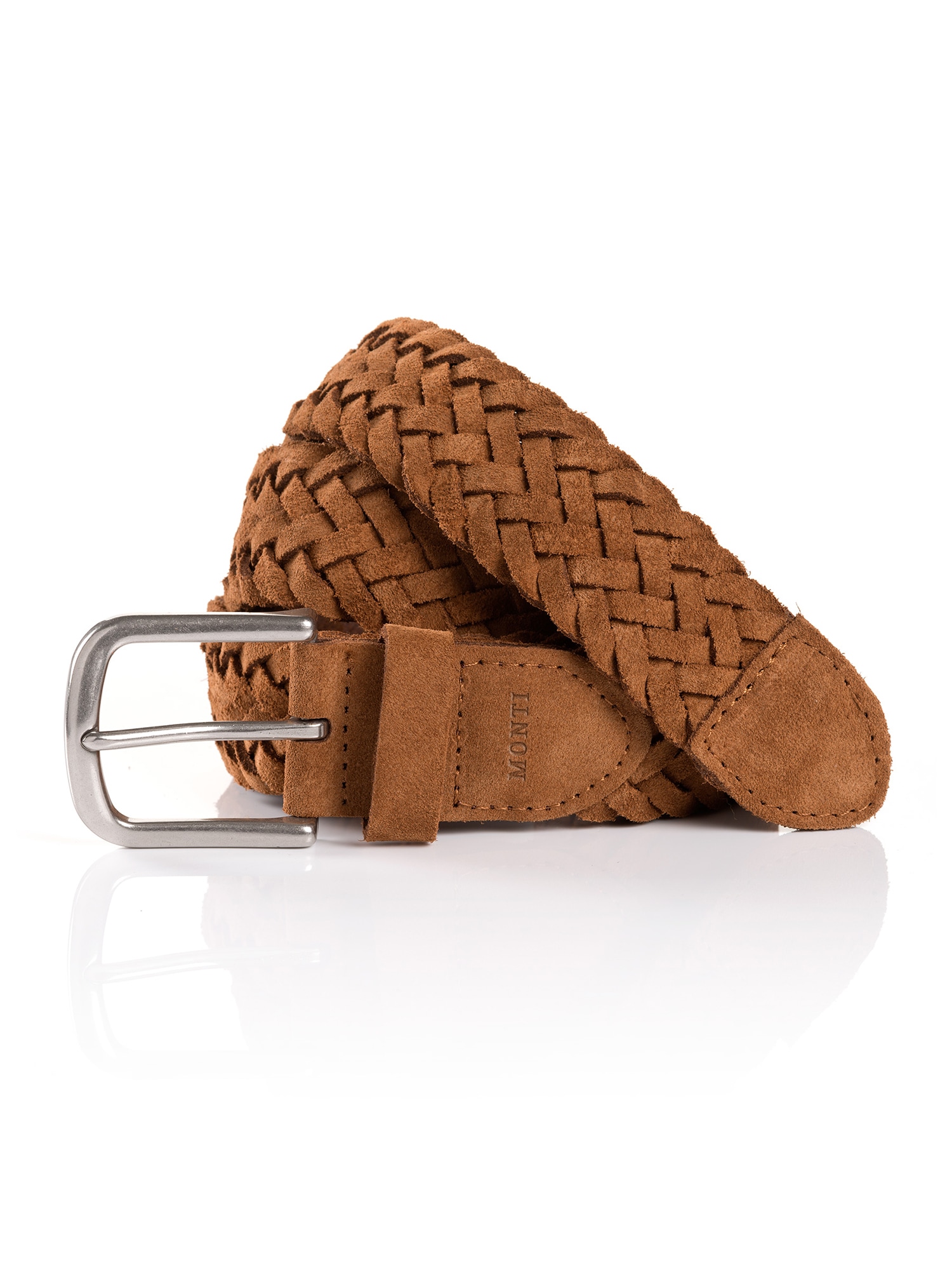 MONTI Ledergürtel "VANCOUVER" Flecht-Optik, matt, weich, handgefertigt günstig online kaufen