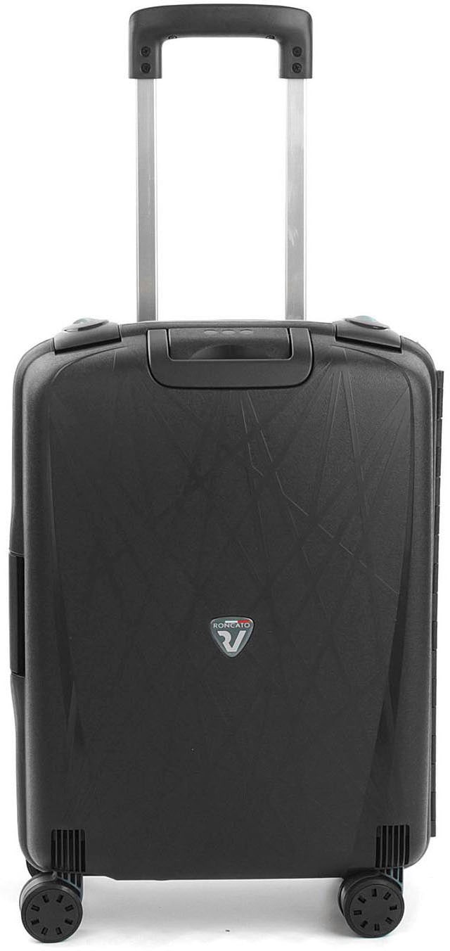 RONCATO Hartschalen-Trolley "Light Carry-on, 55 cm, schwarz", 4 St. Rollen, Handgepäck-Koffer Reisegepäck Hartschalen-Ko