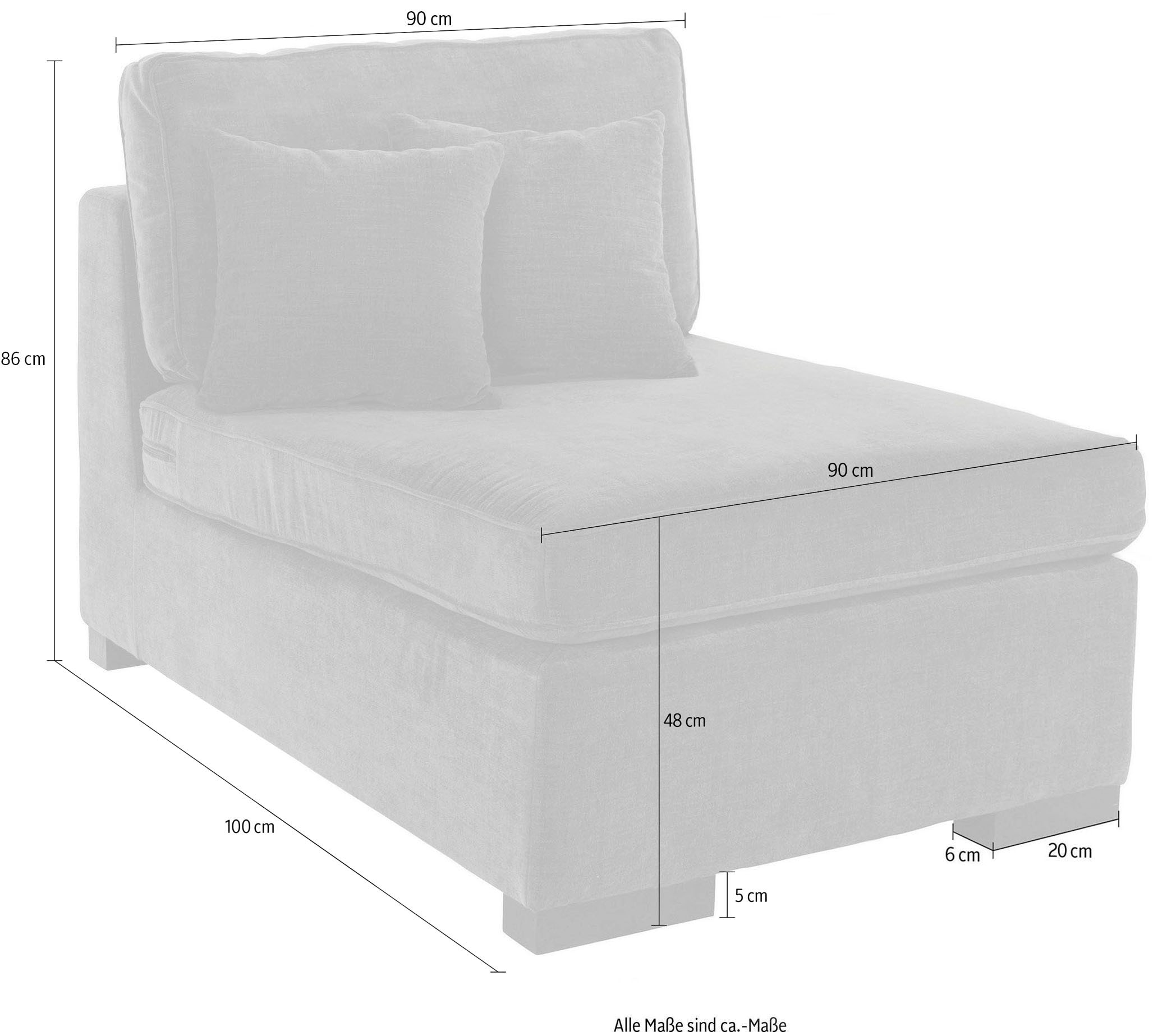 Guido Maria Kretschmer Home&Living Sofa-Mittelelement »Skara«, Modul zum eigenen Zusammenstellen, in vielen Bezugsqualitäten