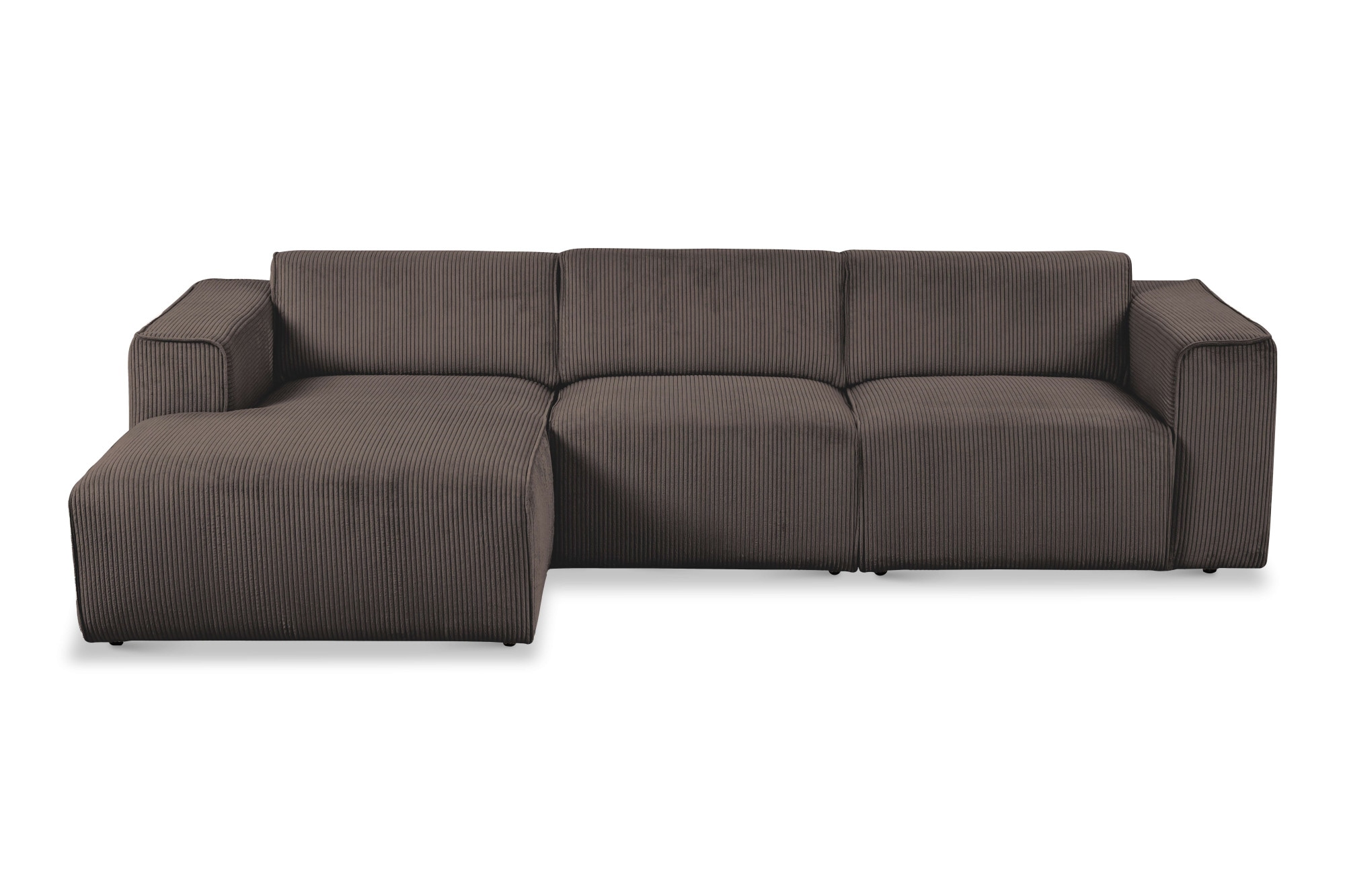 andas Ecksofa »Noord«, L-Form, mit Kedernaht, Breite 281 cm, Cord, Struktur, Webstoff