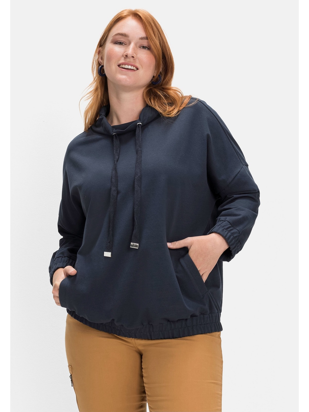 Sheego Sweatshirt "Große Größen", mit Stehkragen und Gummibündchen