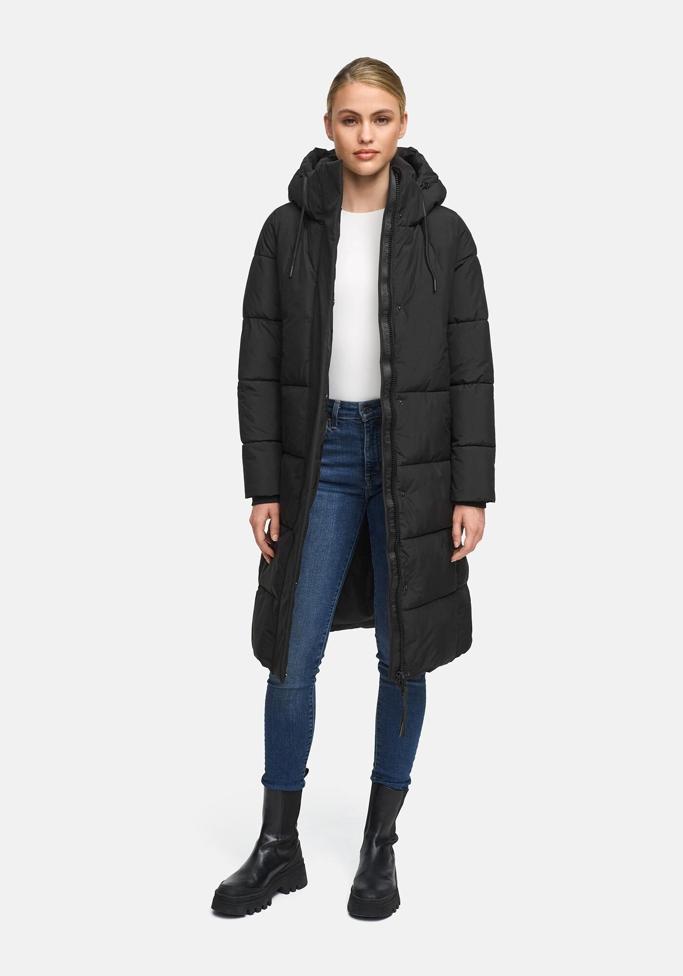 Winterjacke MARIKOO "Chumanii", Damen, Gr. XL, schwarz, Obermaterial: 100% Polyester; Futter: 100% Polyester; Wattierung: 100% Polyester; Ärmelfutter: 100% Polyester, Jacken Winterjacke, mit Belüftungsöffnungen am Jackensaum 2
