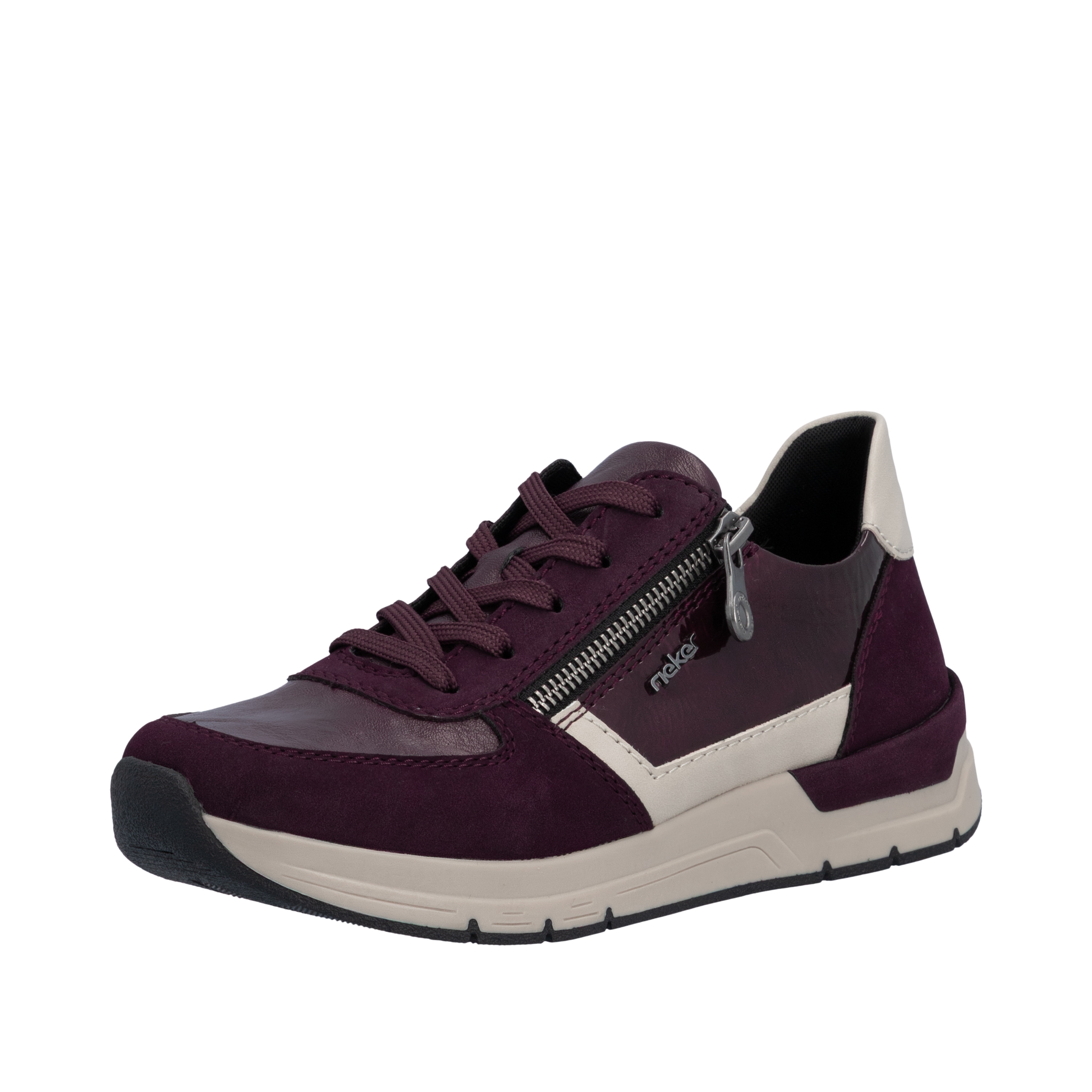 Rieker Sneaker Freizeitschuh, Schnürschuh, Halbschuh mit modischen Akzenten