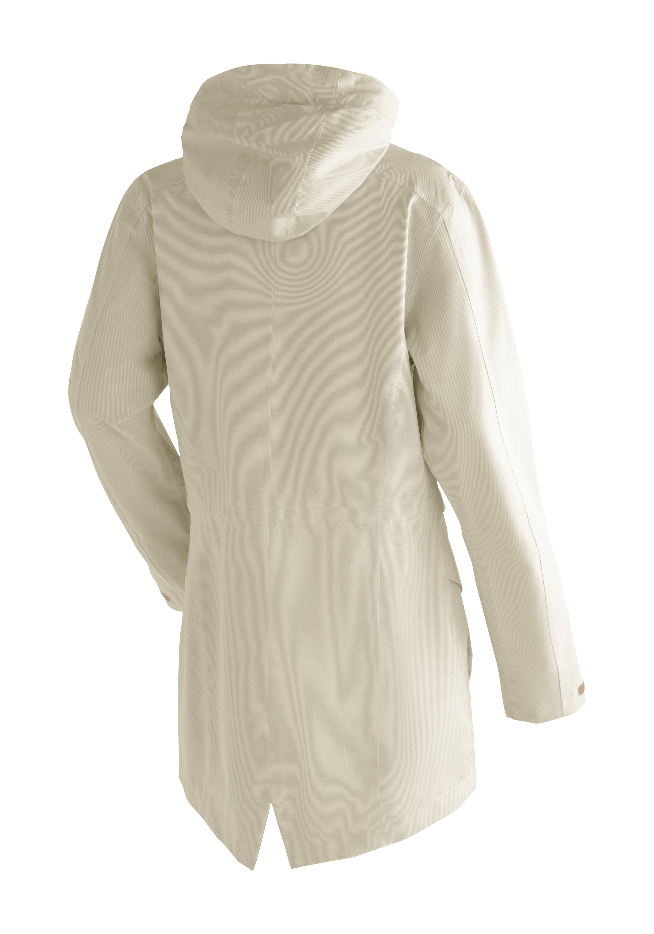 Maier Sports Outdoorjacke »Echaz Coat W«, lange Damen Wanderjacke mit Kapuze, wasserdichter Mantel