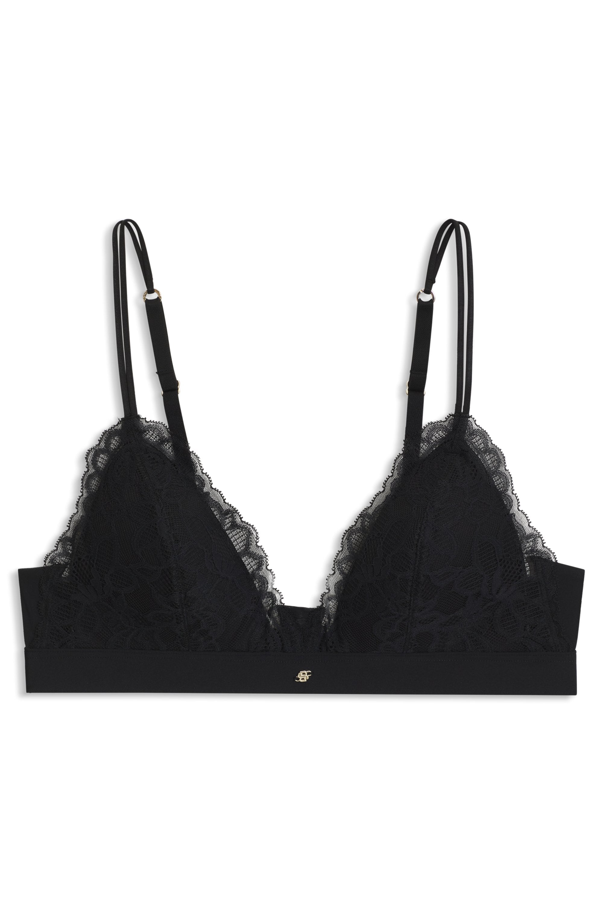 BOSS Bralette »BLOSSOM« Premium Spitzen-Bralette mit plissiertem Mesh