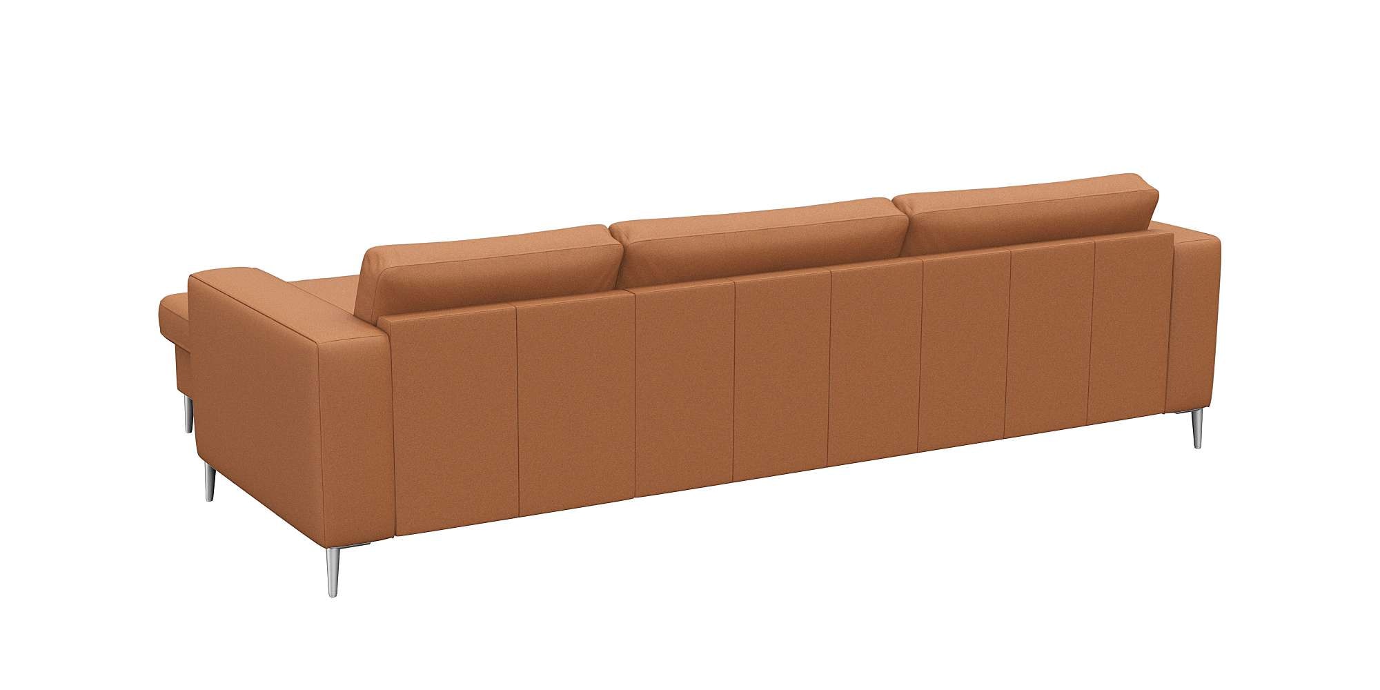 FLEXLUX Ecksofa »Fiore, super Sitzkomfort durch Kaltschaum im Sitz, L-Form«, breite Armlehnen, Füße Alu