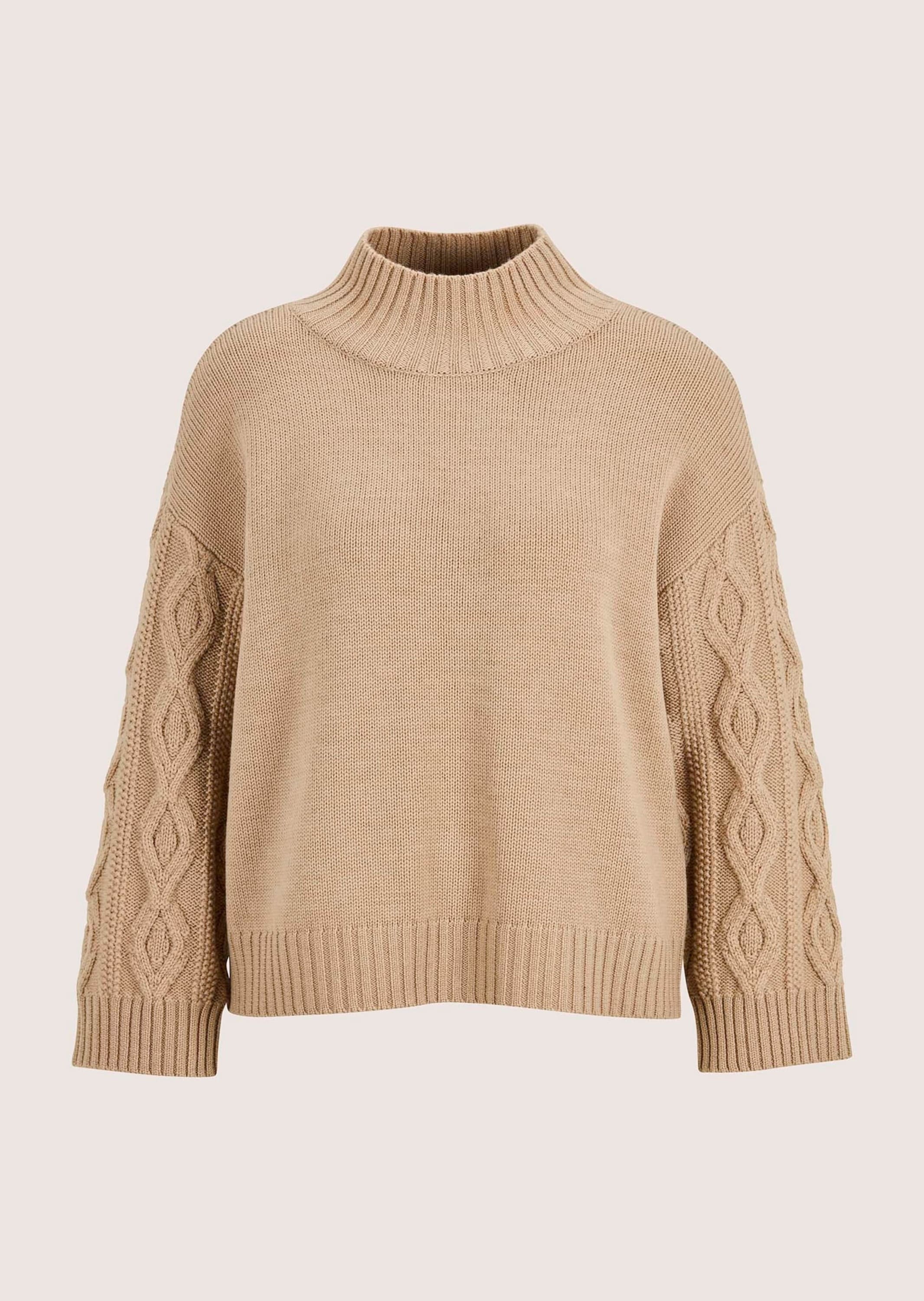 MADELEINE Stehkragenpullover "Strickpullover Eleganter Wollpullover mit Zop günstig online kaufen
