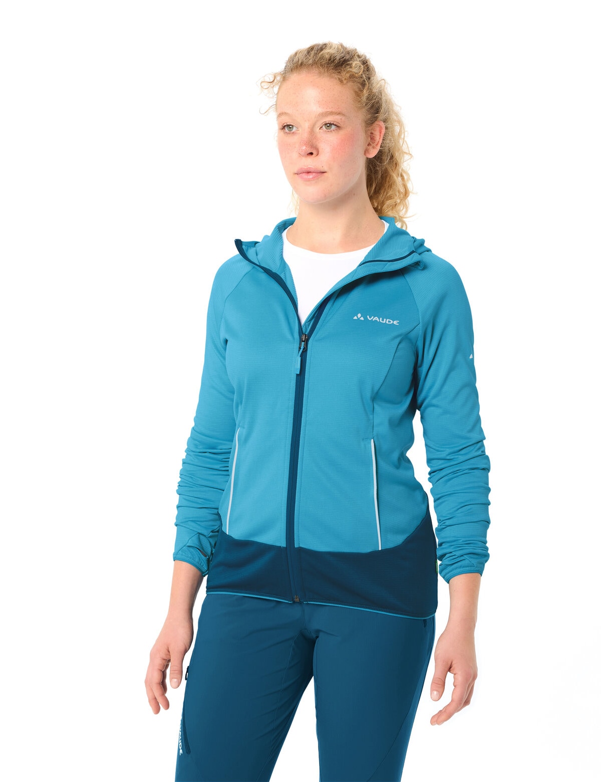 VAUDE Fleecejacke "WOMENS TEKOA FLEECE JACKET II" mit Kapuze mit Kapuze, taillenbedeckte Länge