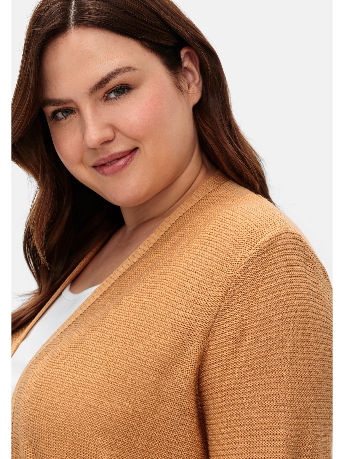 Sheego Strickjacke »Große Größen«, im Linksstrickmuster