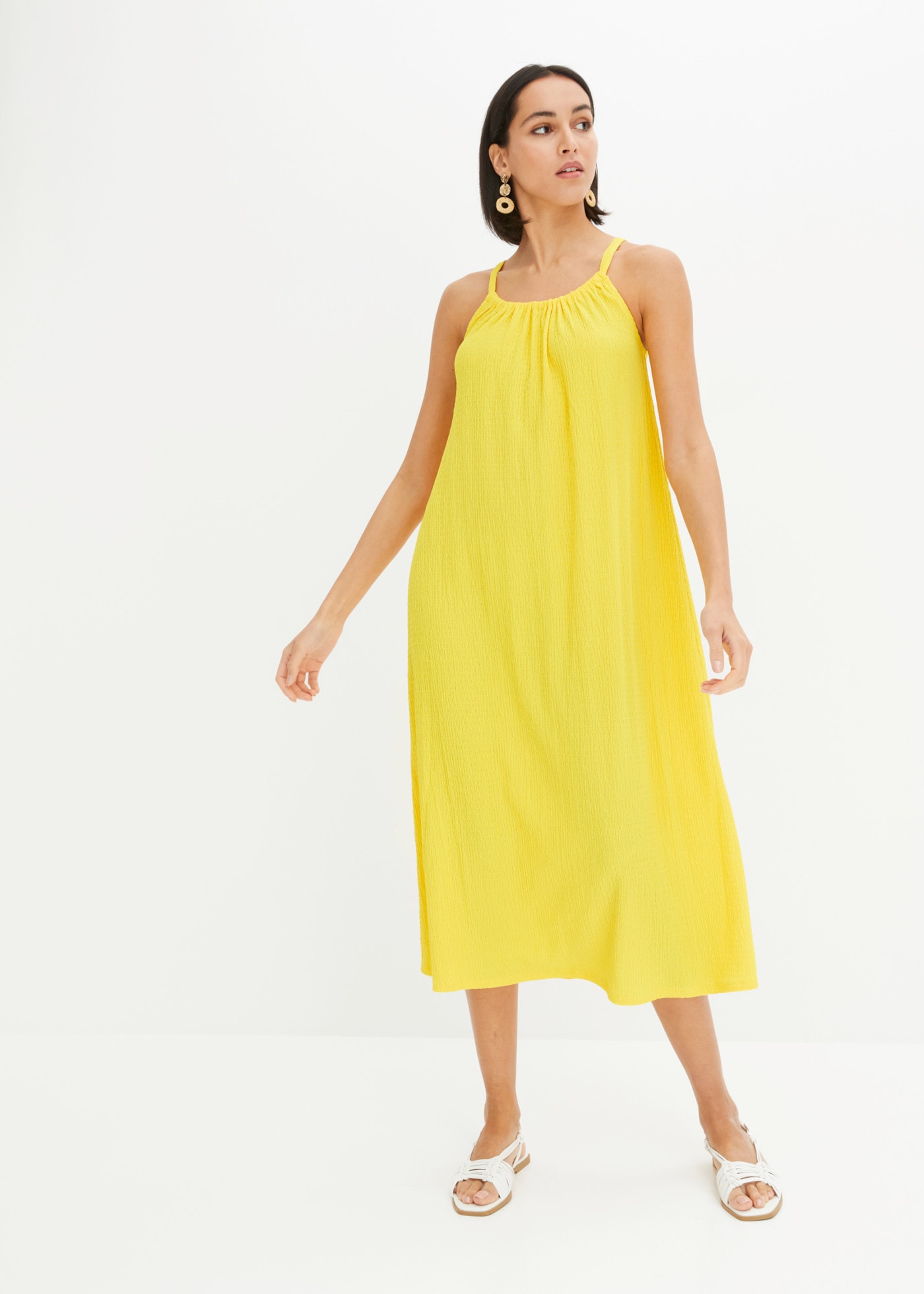 bonprix Jerseykleid lässige Passform, ohne Ärmel, Trägerkleid-Design