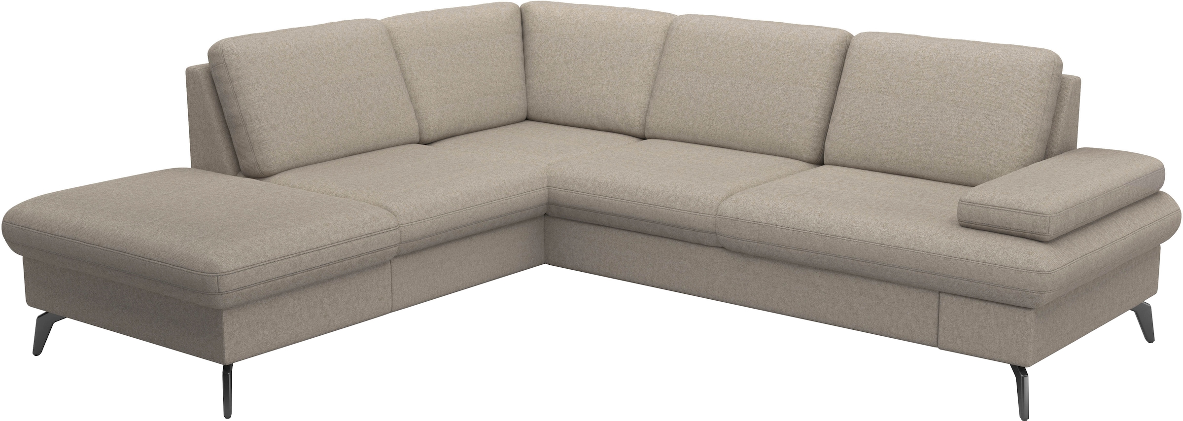 sit&more Ecksofa »Morris Jubi L-Form«, inkl. Armteilfunktion und 1 Zierkissen, wahlweise mit Bettfunktion