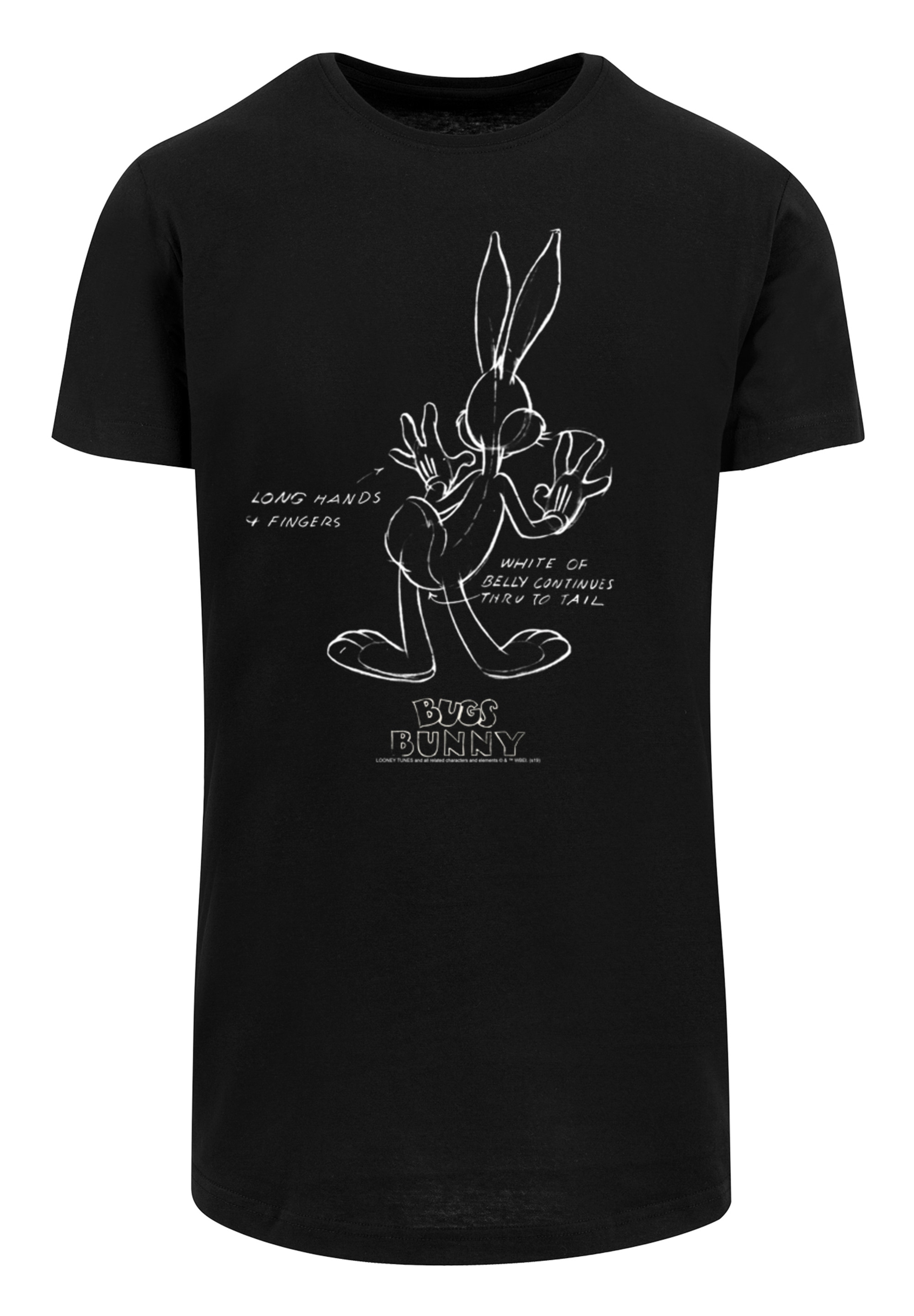 F4NT4STIC T-Shirt »Looney Tunes Bugs Bunny White Belly«, Print