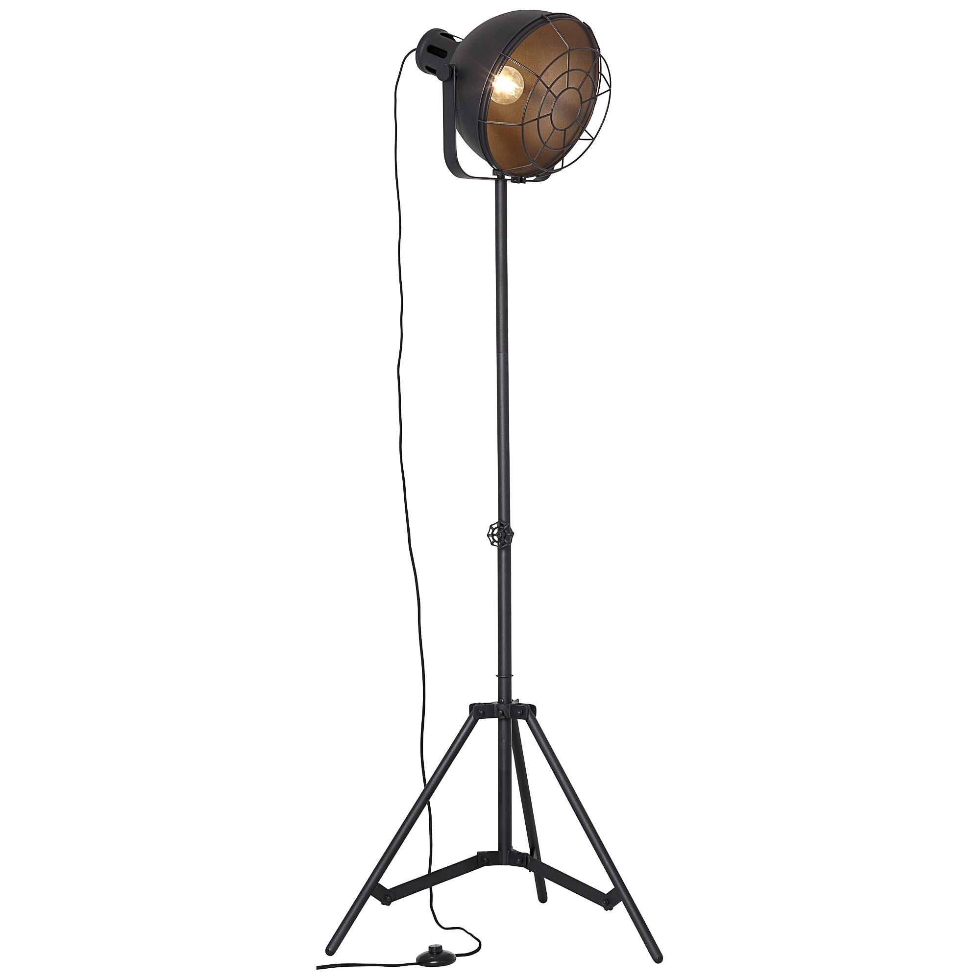 Brilliant Stehlampe »Jesper«, 1 flammig, Leuchtmittel E27 | ohne Leuchtmittel, Stehlampe 39cm Gitter schwarz