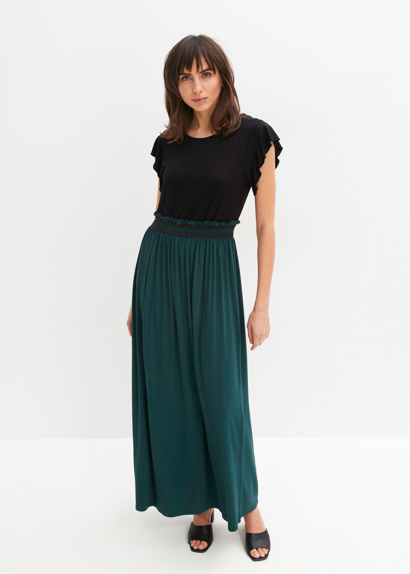 bonprix Jerseykleid 1 tlg. für Frühling und Sommer, aus Viskose und Elasthan, mit kurzem Arm