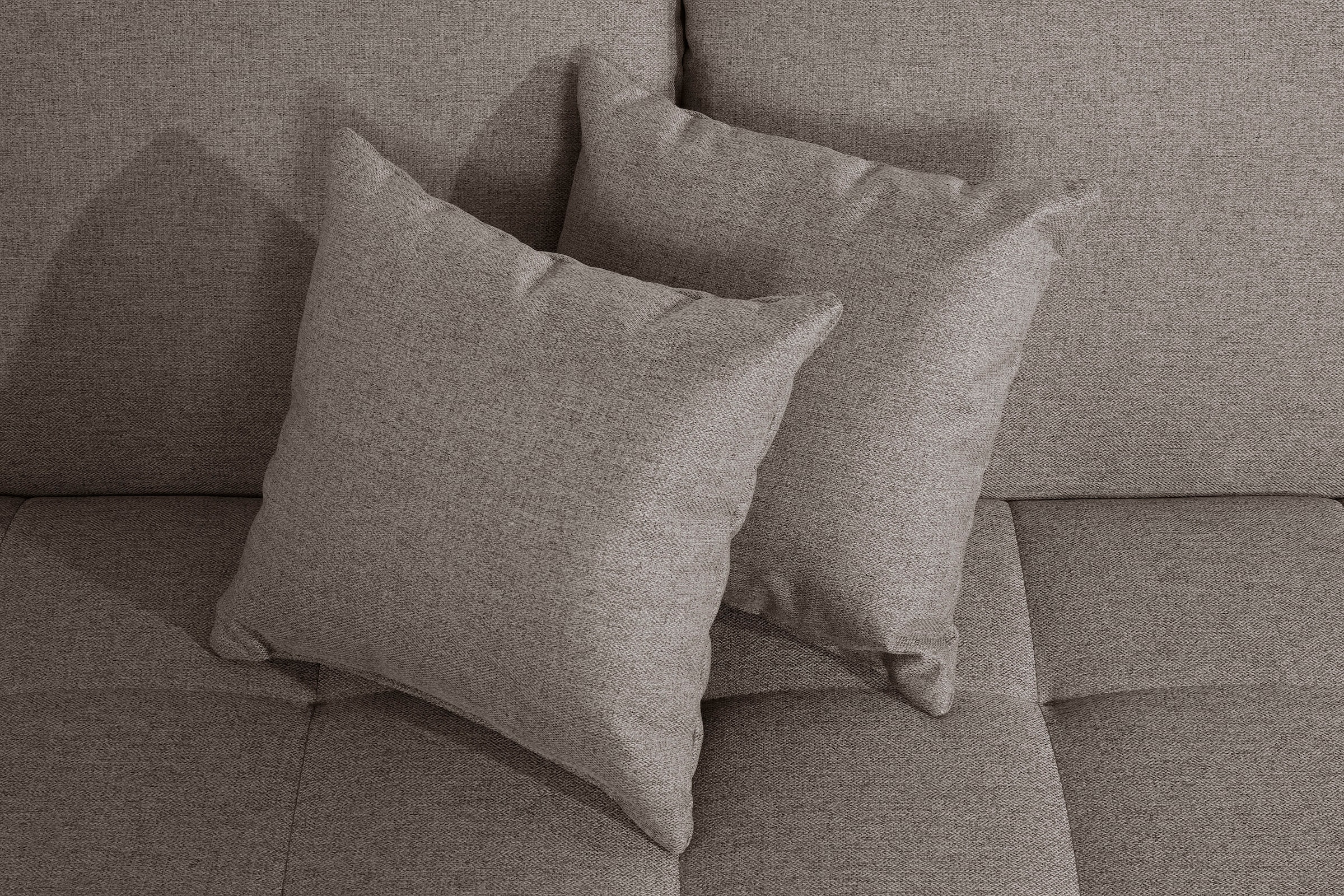 DOMO collection 2,5-Sitzer »Franzi, zeitlos und elegant, moderne Sitzheftung«, wahlweise mit Kopfteilverstellung, inklusive Zierkissen